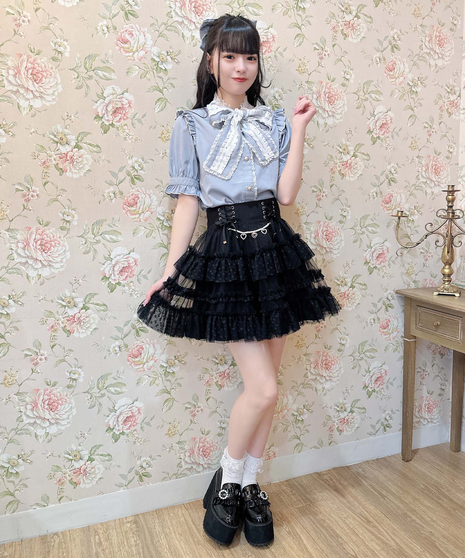 ロジータ ROJITA ロゴテープボウタイブラウス