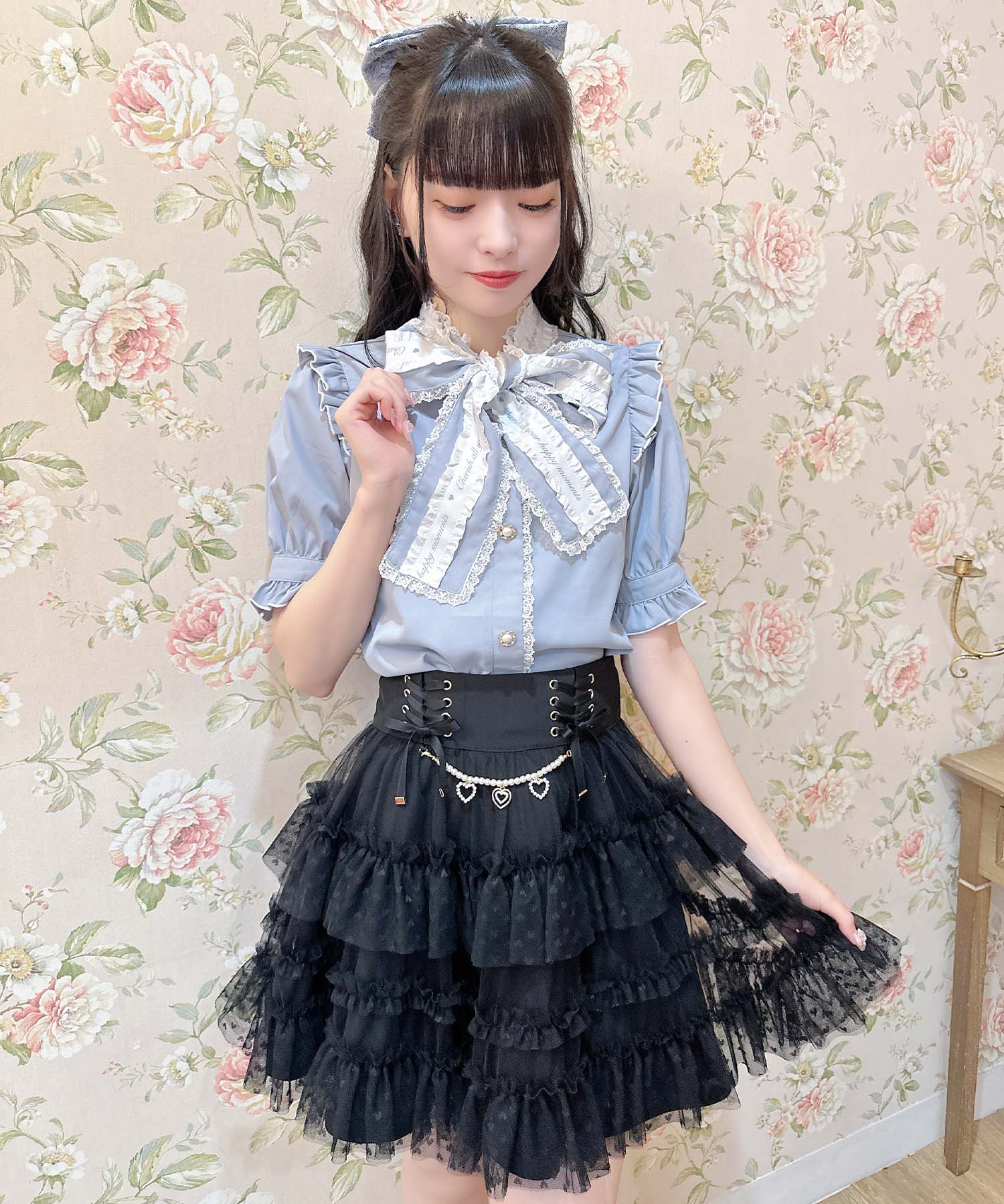 ロジータ ROJITA ロゴテープボウタイブラウス