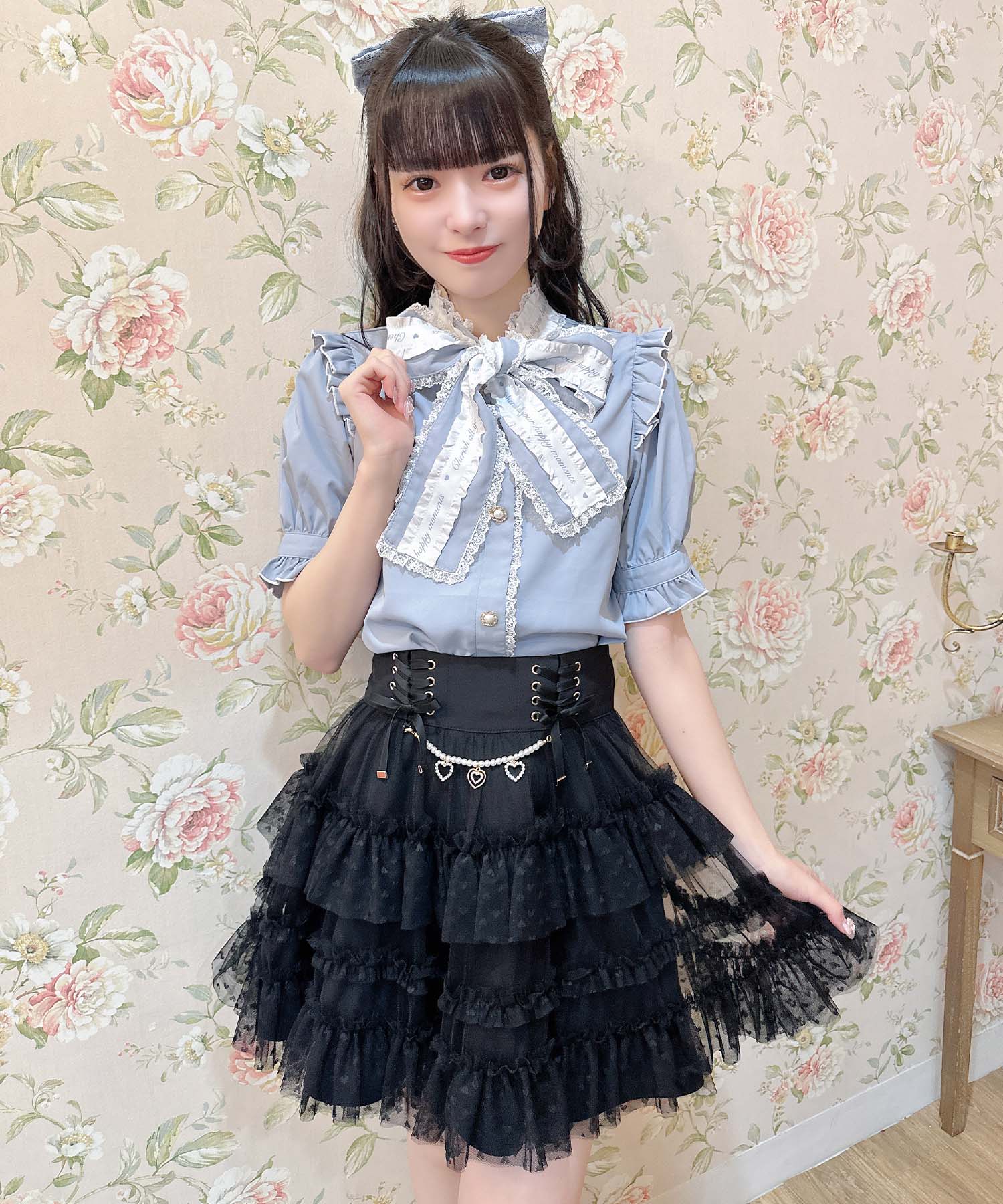 ロジータ ROJITA ロゴテープボウタイブラウス