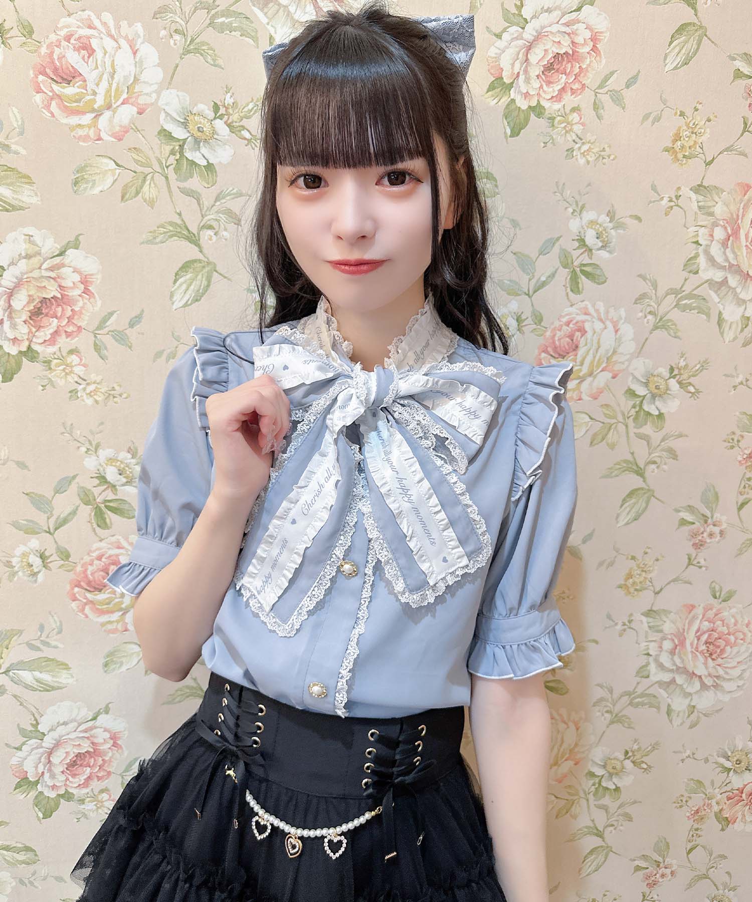 ロジータ ROJITA ロゴテープボウタイブラウス