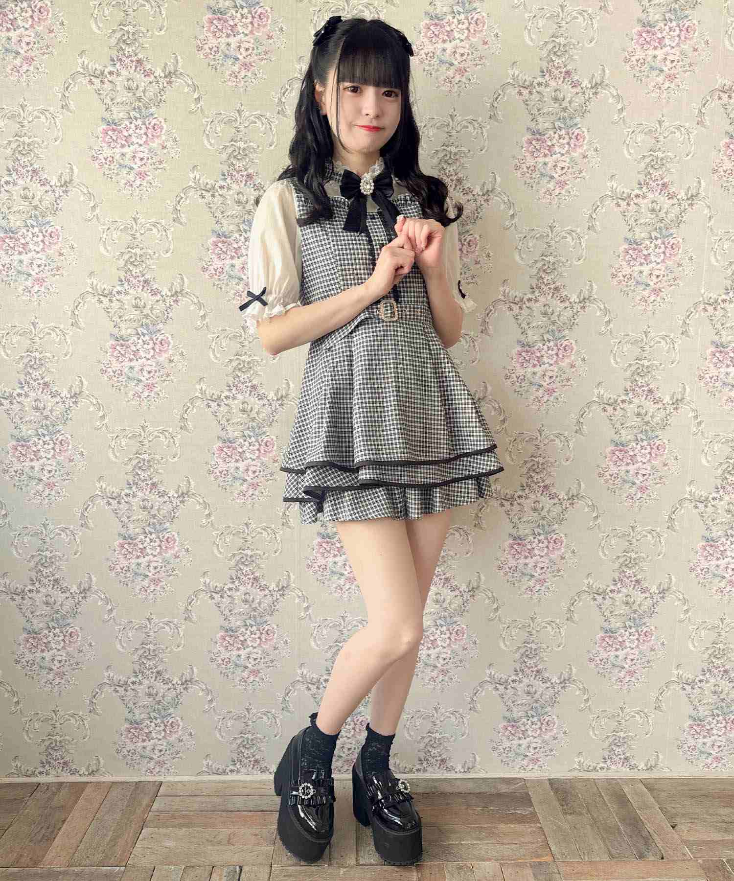 ロジータ ROJITA ベルト付きレイヤードセットアップ