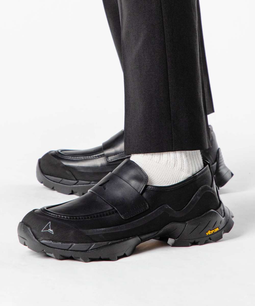 ロア ROA ロア ROA LOLE10-001 ローファー Loafer メンズ レディース シューズ レザー 紳士靴 スリッポン 革靴 通勤 通学 カジュアル モダン ローカット （ブラック） ブラック