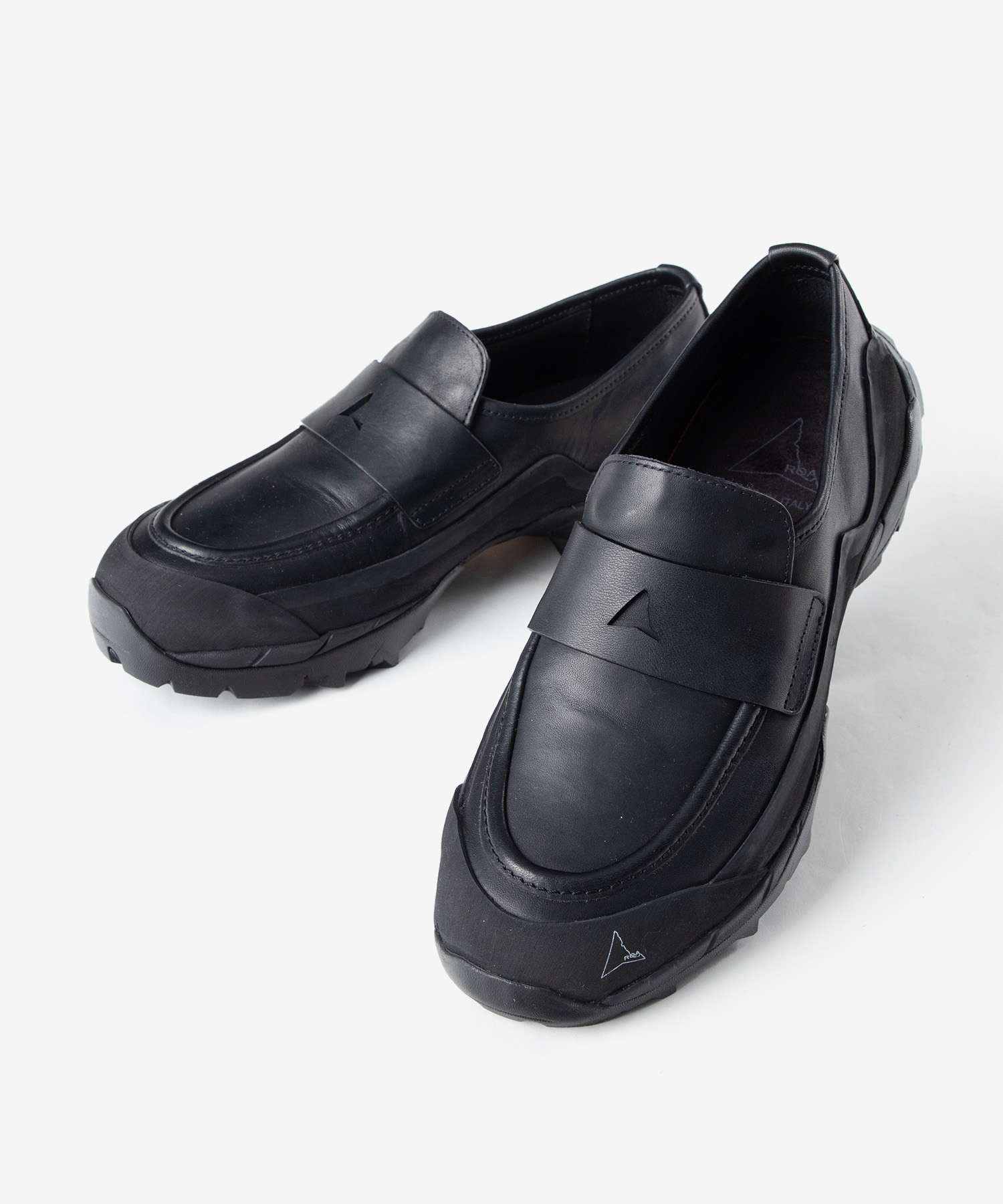 ロア ROA ロア ROA LOLE10-001 ローファー Loafer メンズ レディース シューズ レザー 紳士靴 スリッポン 革靴 通勤 通学 カジュアル モダン ローカット （ブラック） ブラック