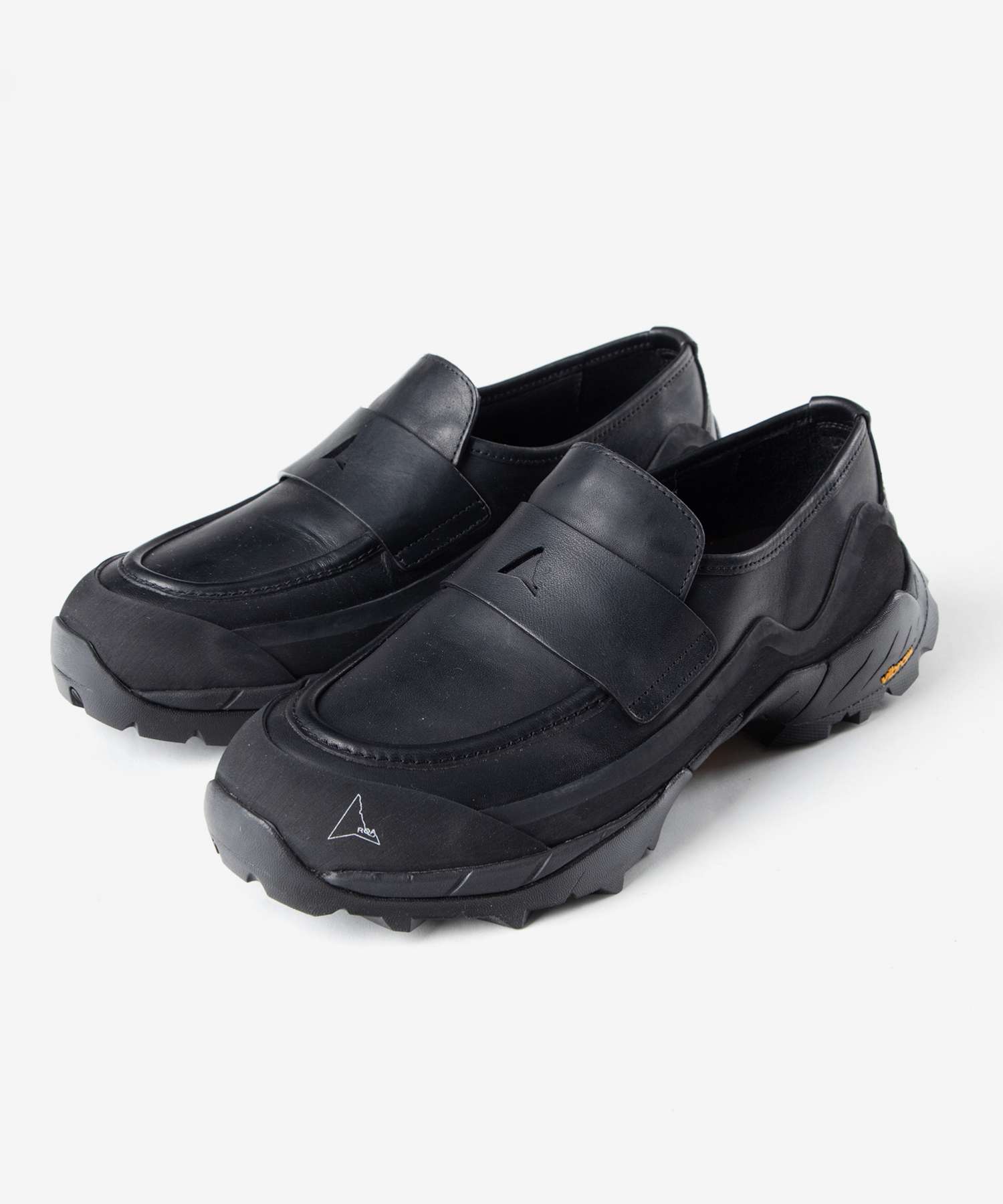 ロア ROA ロア ROA LOLE10-001 ローファー Loafer メンズ レディース シューズ レザー 紳士靴 スリッポン 革靴 通勤 通学 カジュアル モダン ローカット （ブラック） ブラック