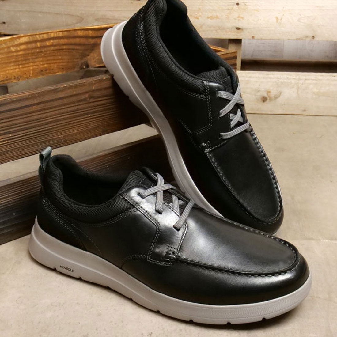 Rockport ROCKPORT TRUFLEX M CAYDEN MOC TOE BLACK-LEA [CJ1385 ]