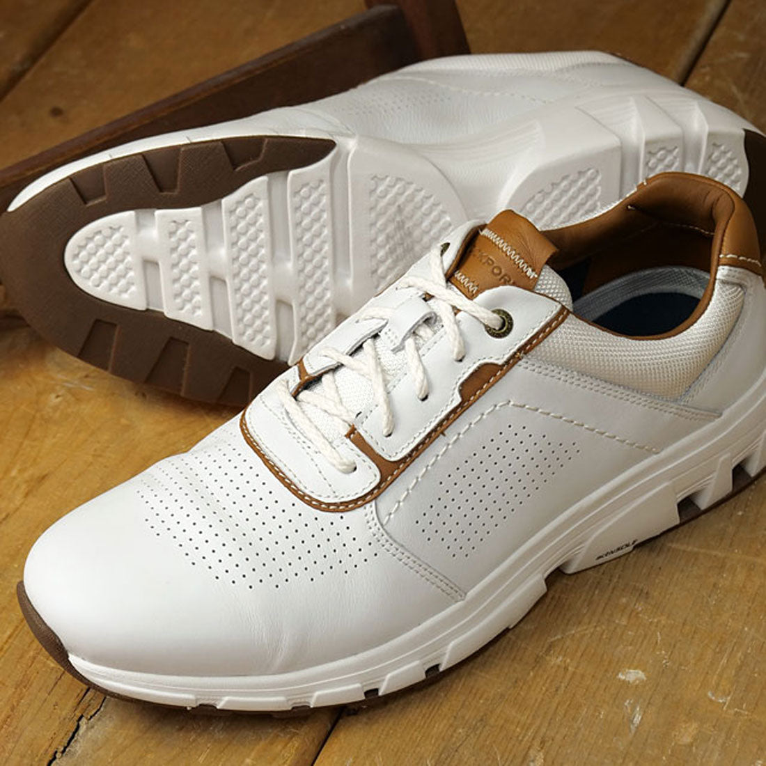 ロックポート ROCKPORT REBOUNDX PLAIN TOE WHITE/TAN [RPI-CJ3047W] （WHITE/TAN） WHITE/TAN