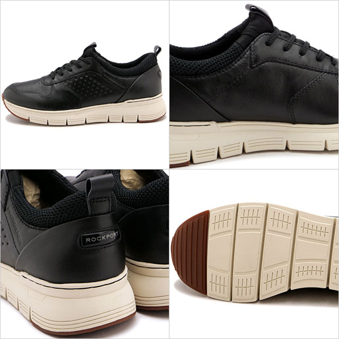 Rockport ROCKPORT Prowalker Darius Ubal Black/Cream-MS [ML0040 SS24]
