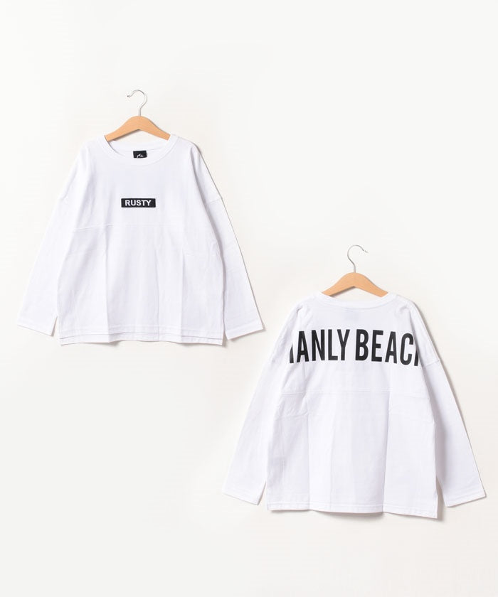 ラスティ RUSTY 【RUSTY KIDS】 KIDSナガソデ Tシャツ,ホワイト