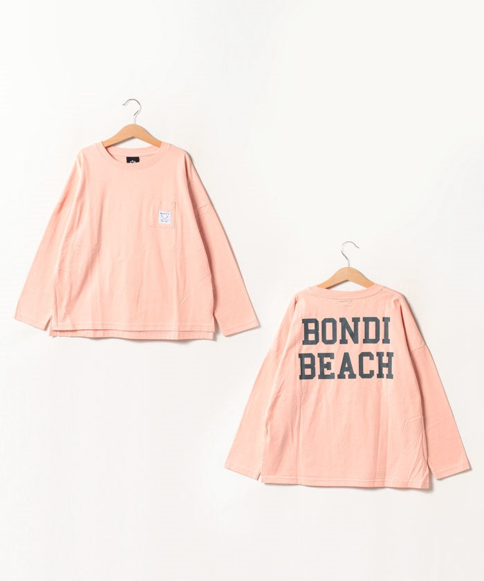 ラスティ RUSTY 【RUSTY KIDS】 KIDSナガソデ Tシャツ,ピンク