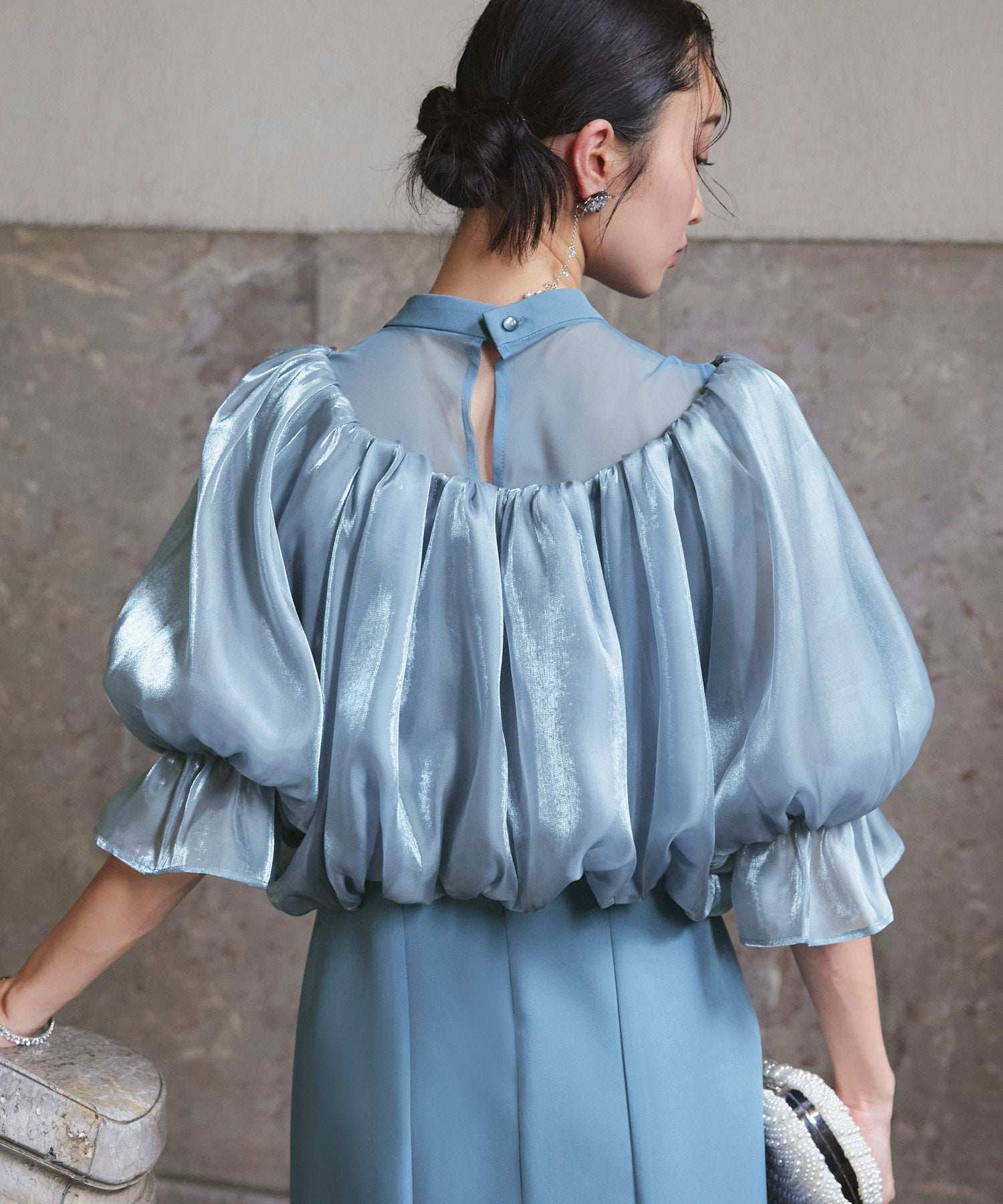 ルイルエブティック RUIRUE BOUTIQUE 【2way】シャイニーオーガントップス＆デコルテシアーマーメイドドレスセット