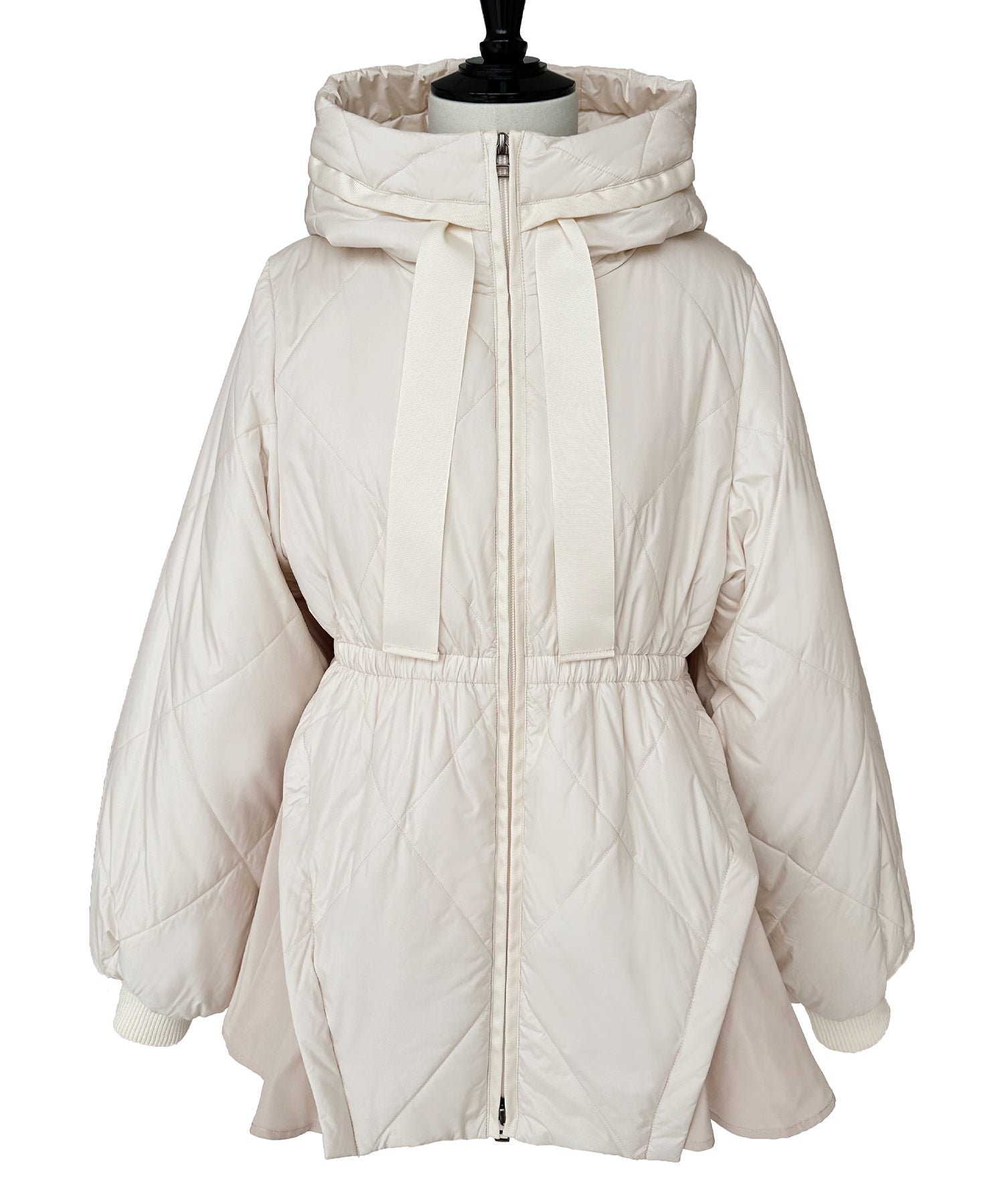 ルイルエブティック RUIRUE BOUTIQUE ダブルバックペプラム中綿キルティング （ブラック） ブラック