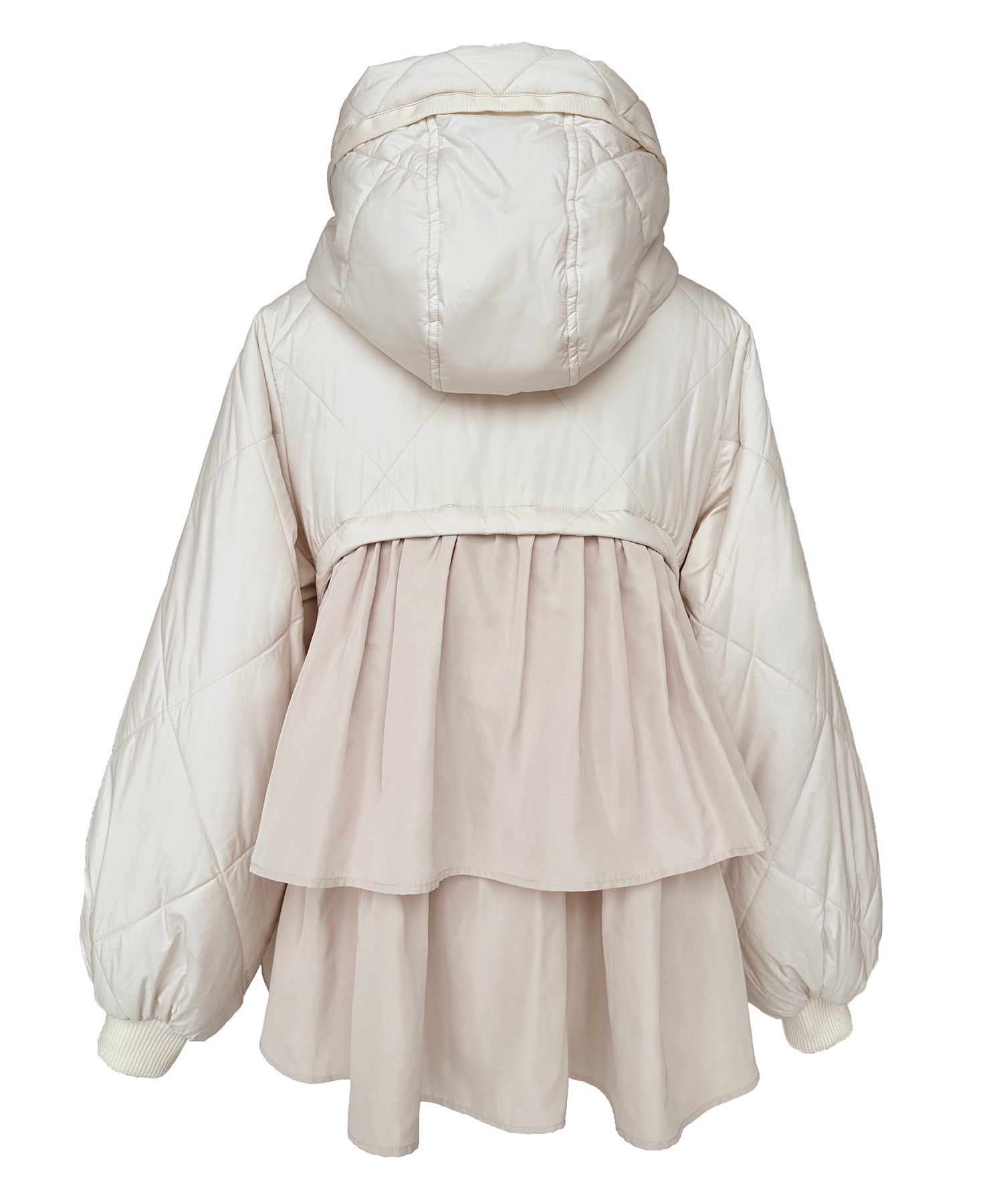 ルイルエブティック RUIRUE BOUTIQUE ダブルバックペプラム中綿キルティング （ブラック） ブラック