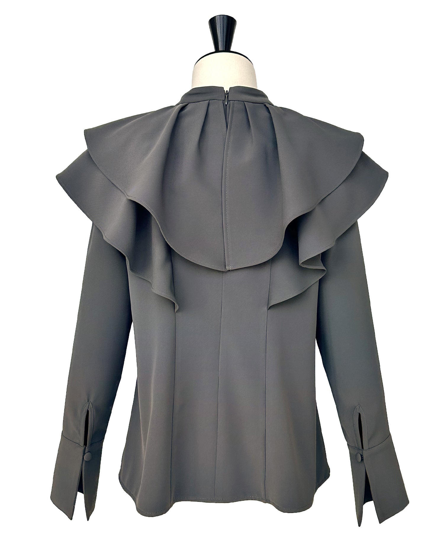 ルイルエブティック RUIRUE BOUTIQUE ダブルフリルカラートップス＆タックワイドパンツセットアップ （ネイビー） ネイビー