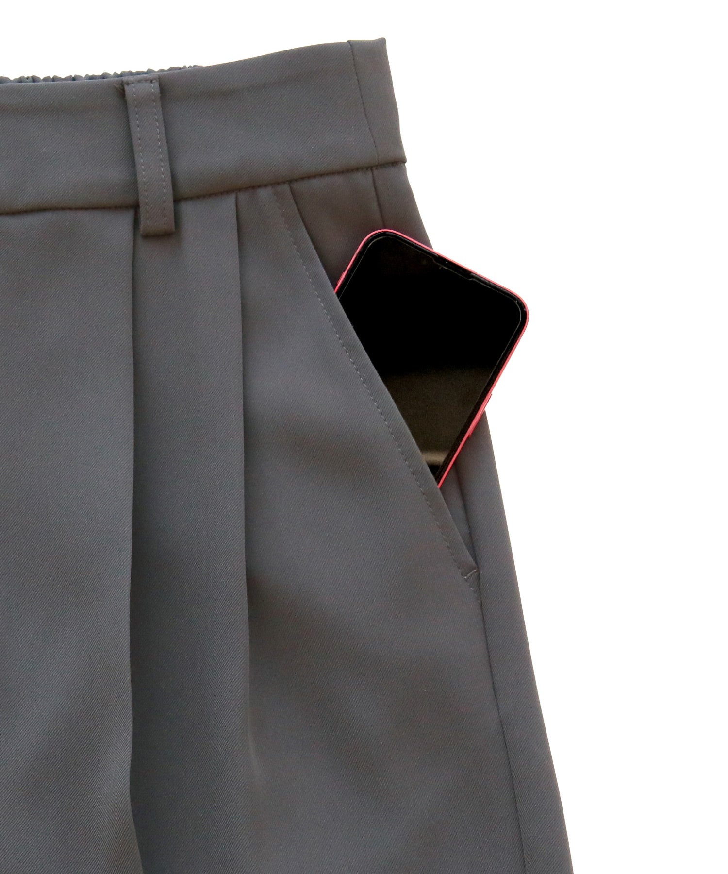 ルイルエブティック RUIRUE BOUTIQUE ダブルフリルカラートップス＆タックワイドパンツセットアップ （ネイビー） ネイビー