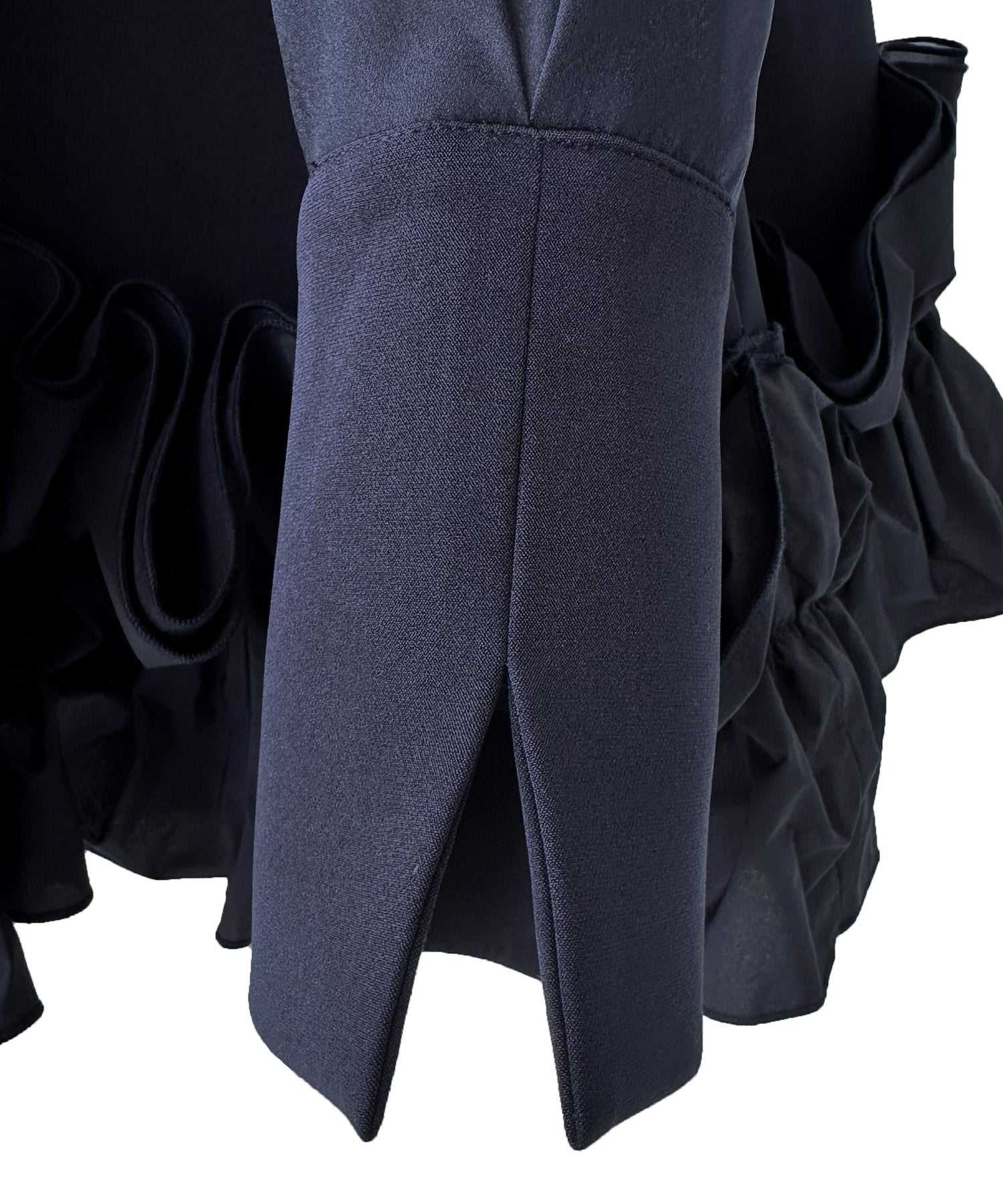 RUIRUE BOUTIQUE 婚禮禮服 結婚典禮 ｜ 彈性 ｜ 褶皺裙擺 薄紗袖 上衣 ＆ 褲子 套裝 ｜ 畢業典禮 儀式 办公休閒 美腿 媽媽套裝