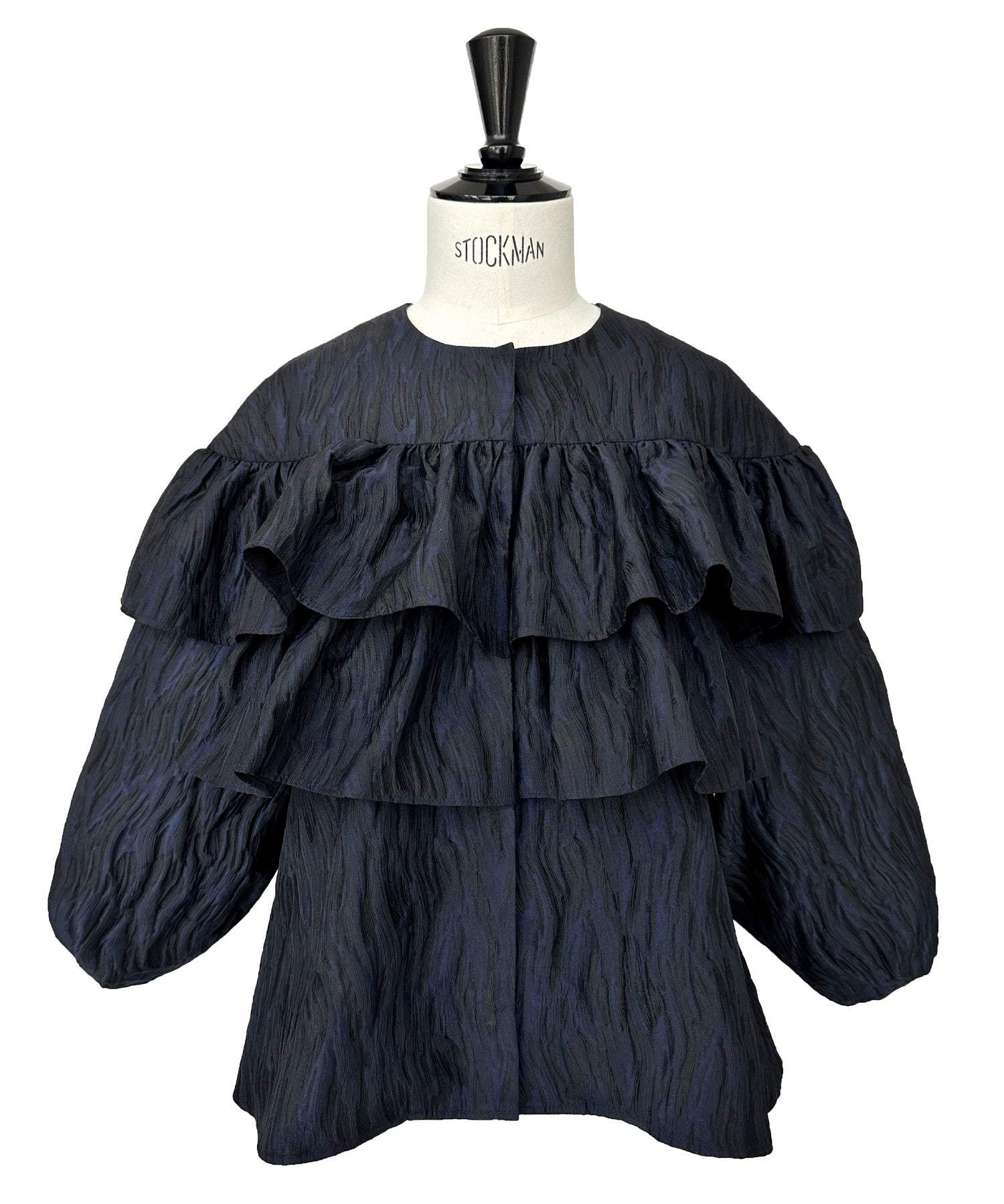 ルイルエブティック RUIRUE BOUTIQUE ダブルフリルジャカードジャケット＆テーパードパンツセット