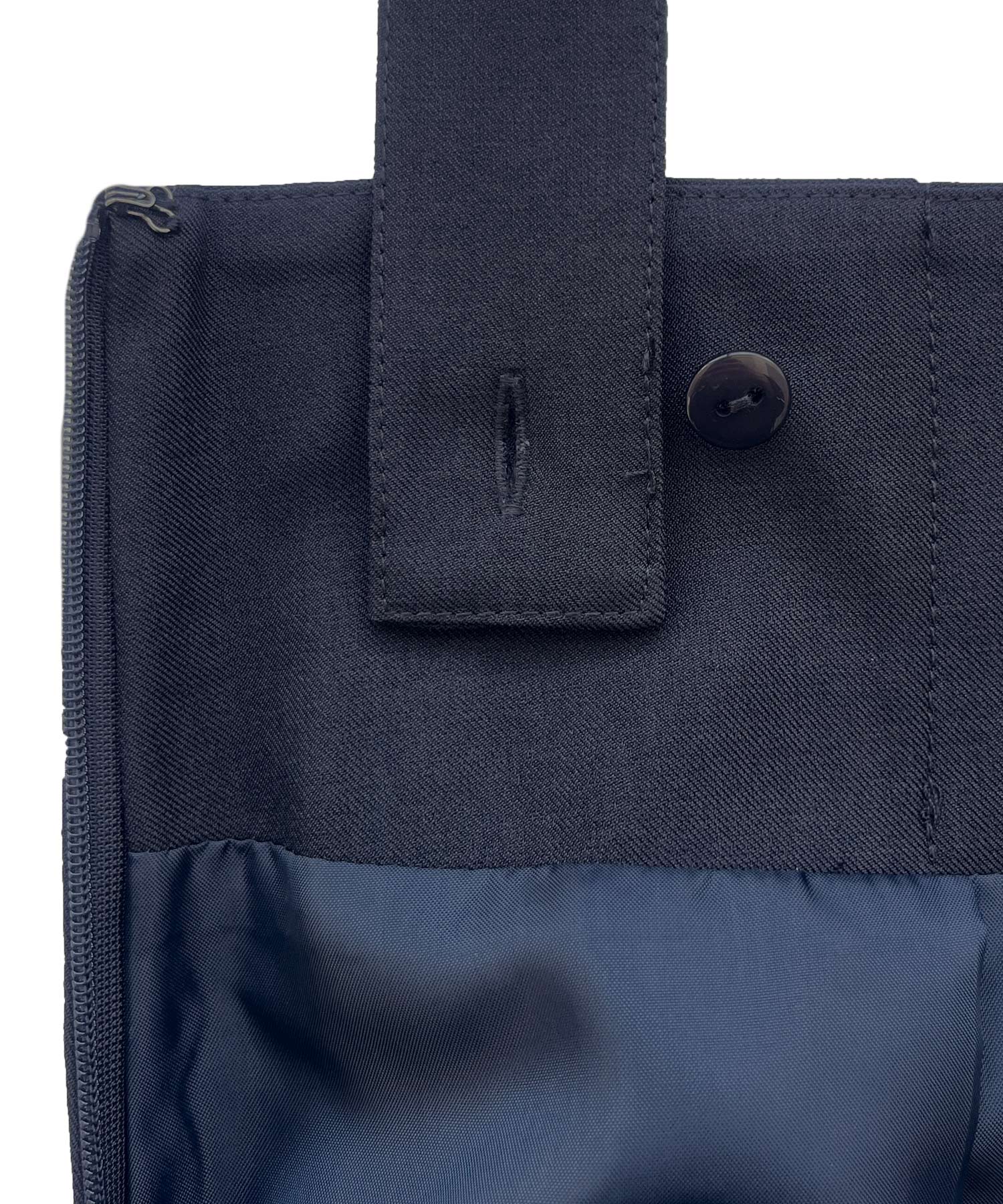 ルイルエブティック RUIRUE BOUTIQUE ケープカラーフリルブラウス＆ハイウエストジャンパースカートセット（ホワイト×ネイビー） ホワイト×ネイビー