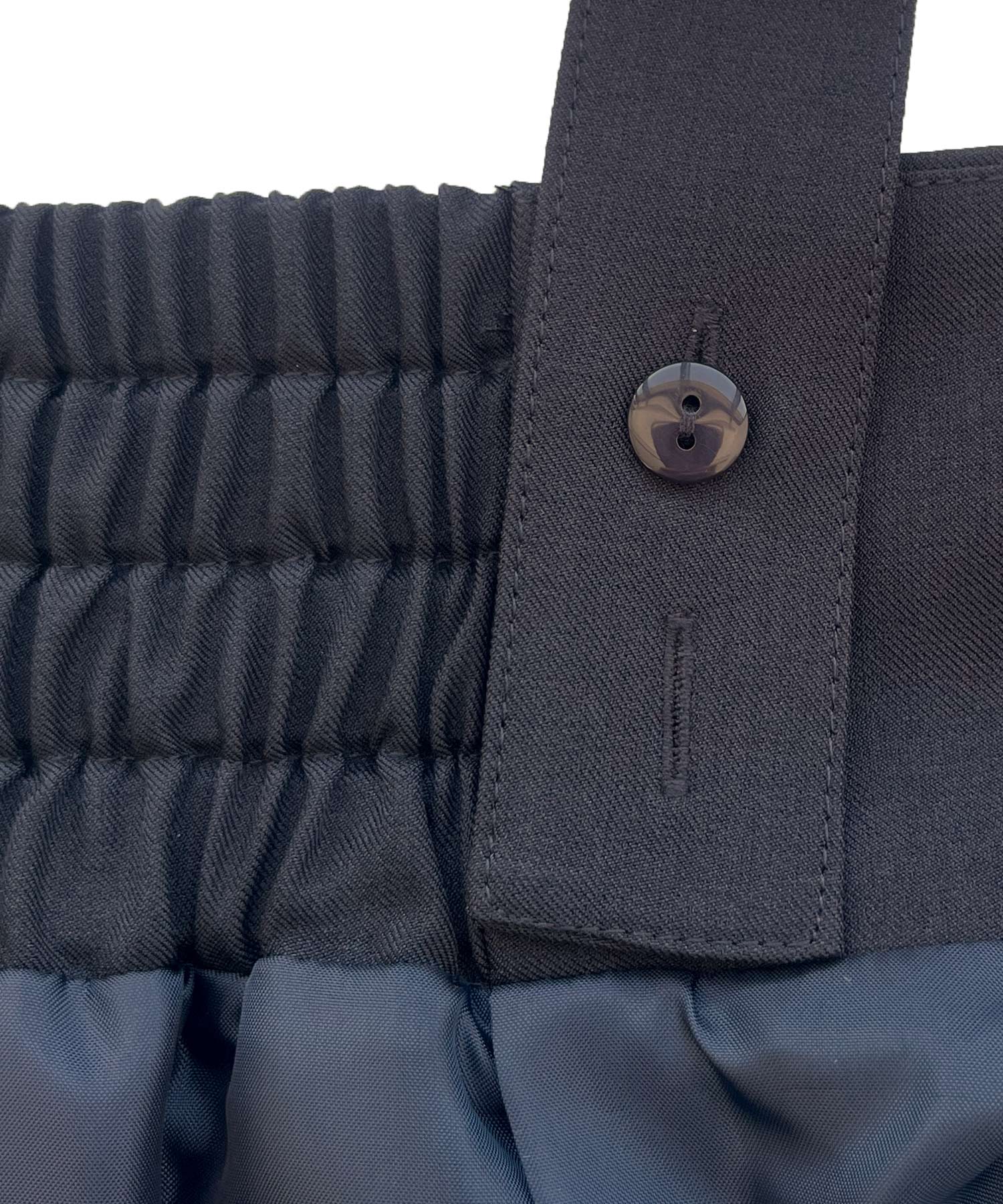 ルイルエブティック RUIRUE BOUTIQUE ケープカラーフリルブラウス＆ハイウエストジャンパースカートセット（ホワイト×ネイビー） ホワイト×ネイビー