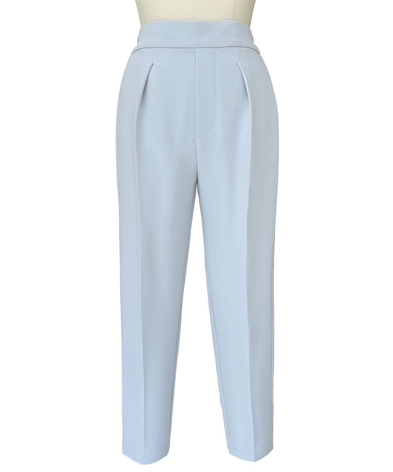 ルイルエブティック RUIRUE BOUTIQUE ストレッチ ｜ Vネック バックリボン ジレ ＆ テーパードパンツ セット ｜ 入学式 卒業式 セレモニー フォーマル オフィスカジュアル 美脚 セットアップ ママスーツ （ペールブルー） ペールブルー