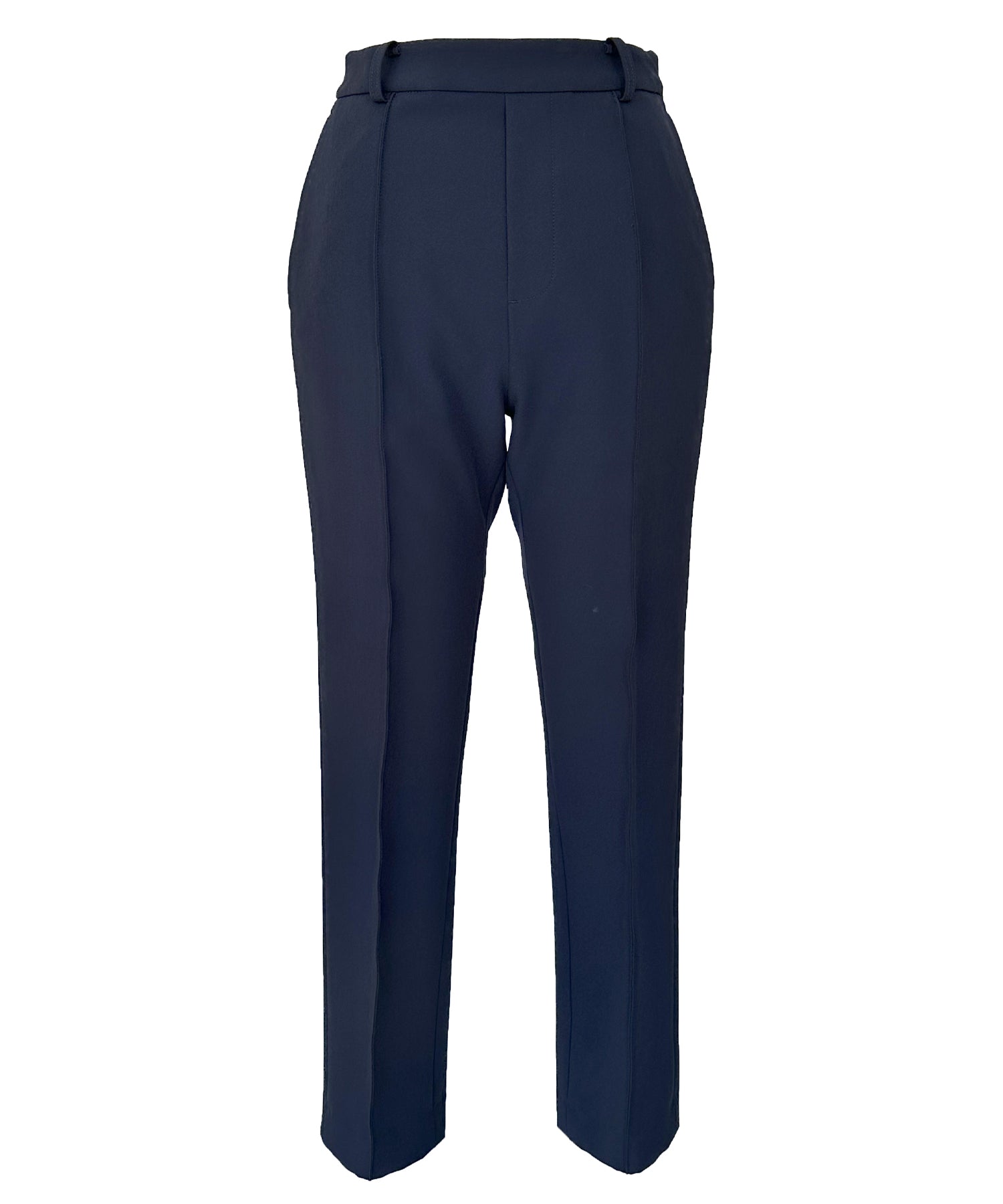 ルイルエブティック RUIRUE BOUTIQUE ストレッチ ｜ テーラード バックフリル ジレ ＆ スリムパンツ スーツ ｜ 入学式 卒業式 セレモニー フォーマル オフィスカジュアル 美脚 セットアップ ママスーツ （ダークネイビー） ダークネイビー