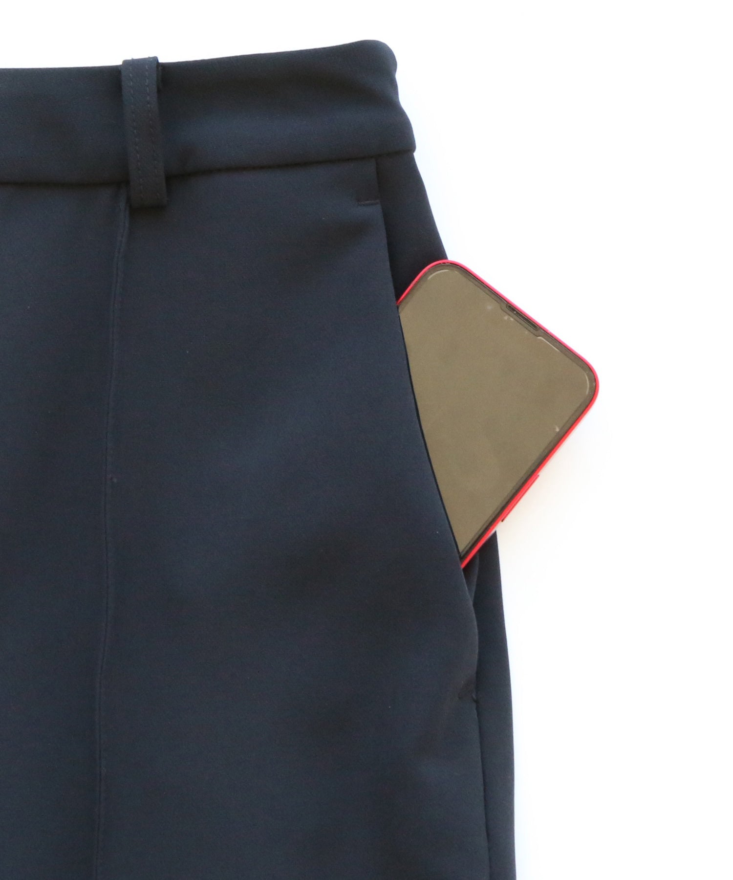 ルイルエブティック RUIRUE BOUTIQUE ストレッチ ｜ テーラード バックフリル ジレ ＆ スリムパンツ スーツ ｜ 入学式 卒業式 セレモニー フォーマル オフィスカジュアル 美脚 セットアップ ママスーツ （ダークネイビー） ダークネイビー