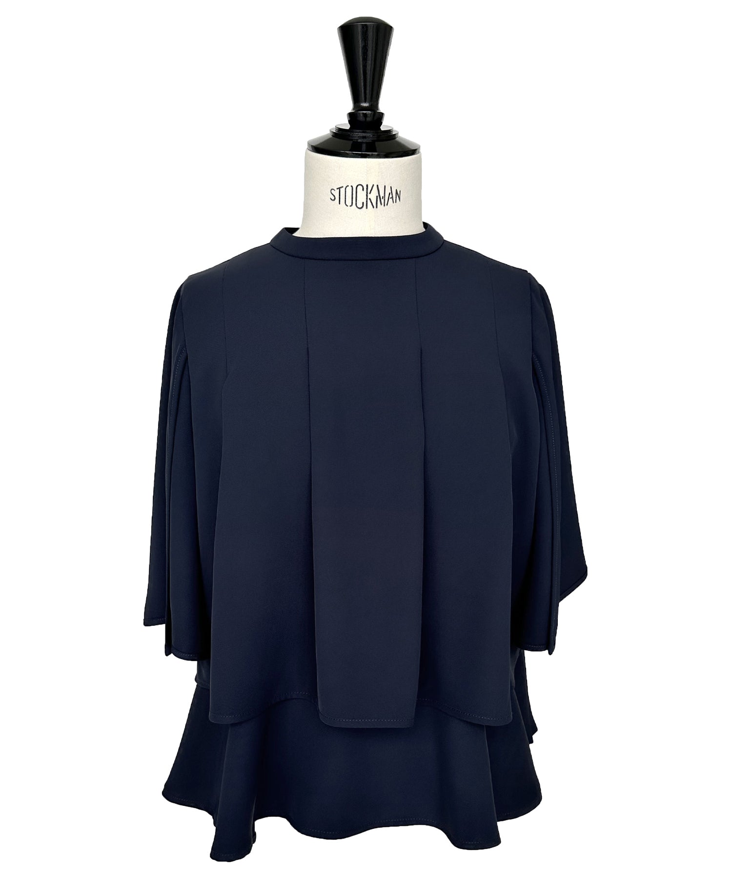 ルイルエブティック RUIRUE BOUTIQUE バックプリーツフレアスリーブトップス＆テーパードパンツセットアップ （ブラック） ブラック