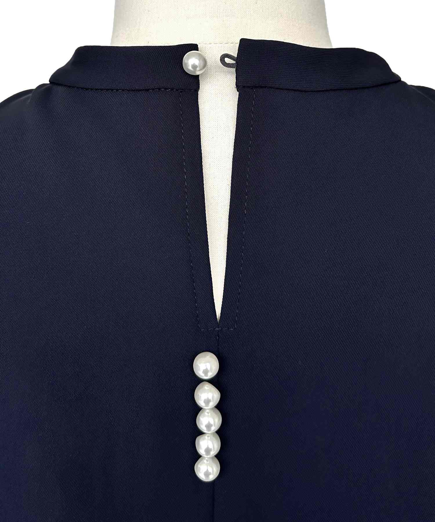 ルイルエブティック RUIRUE BOUTIQUE バックプリーツフレアスリーブトップス＆テーパードパンツセットアップ （ブラック） ブラック