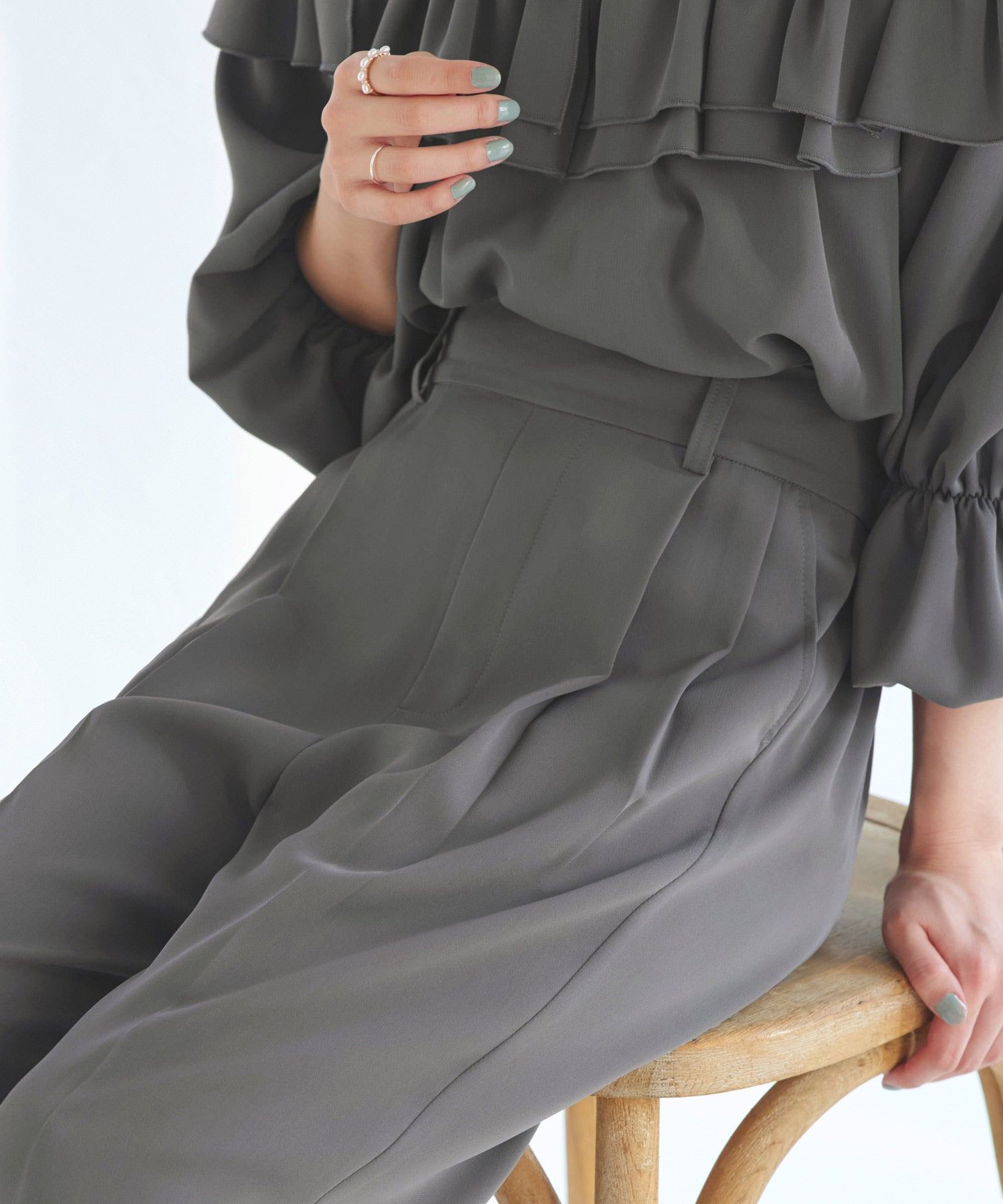 RUIRUE BOUTIQUE RUIRUE BOUTIQUE 華麗套裝裙 透明氣球上衣/半寬褲