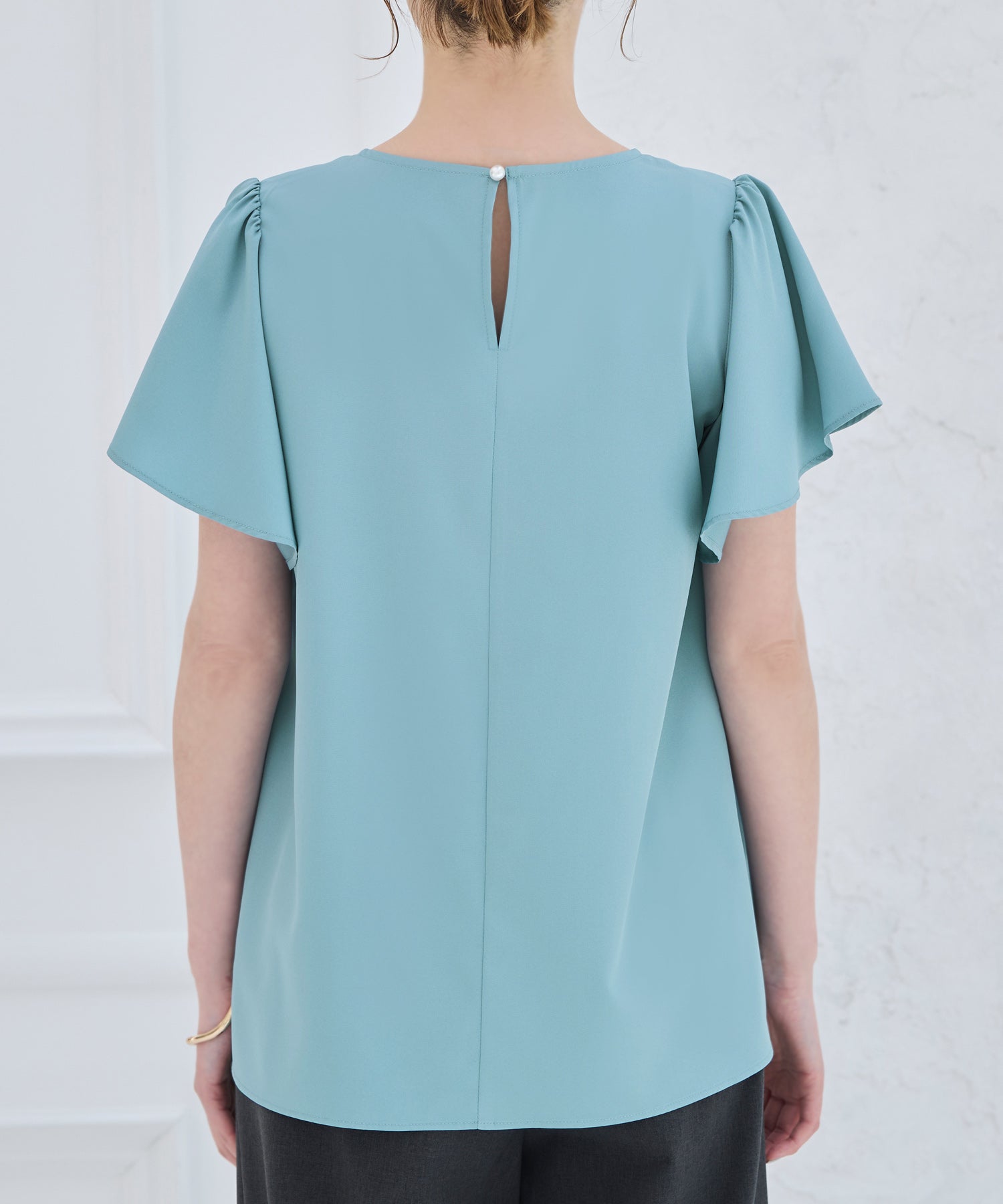 ルイルエブティック RUIRUE BOUTIQUE 【洗える】アシンメトリーフリルブラウス