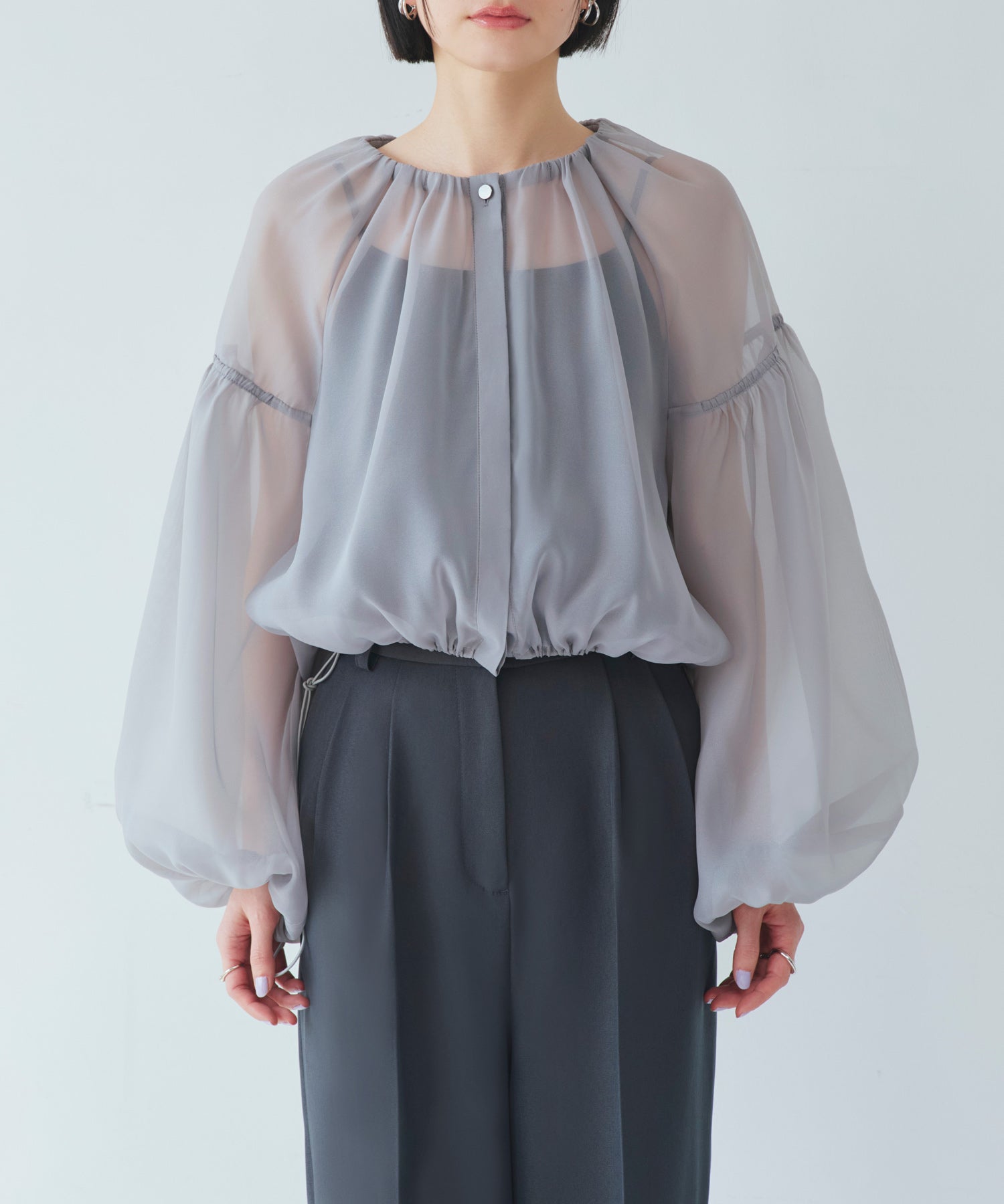 ルイルエブティック RUIRUE BOUTIQUE シアーボリュームブルゾン （ピンク） ピンク