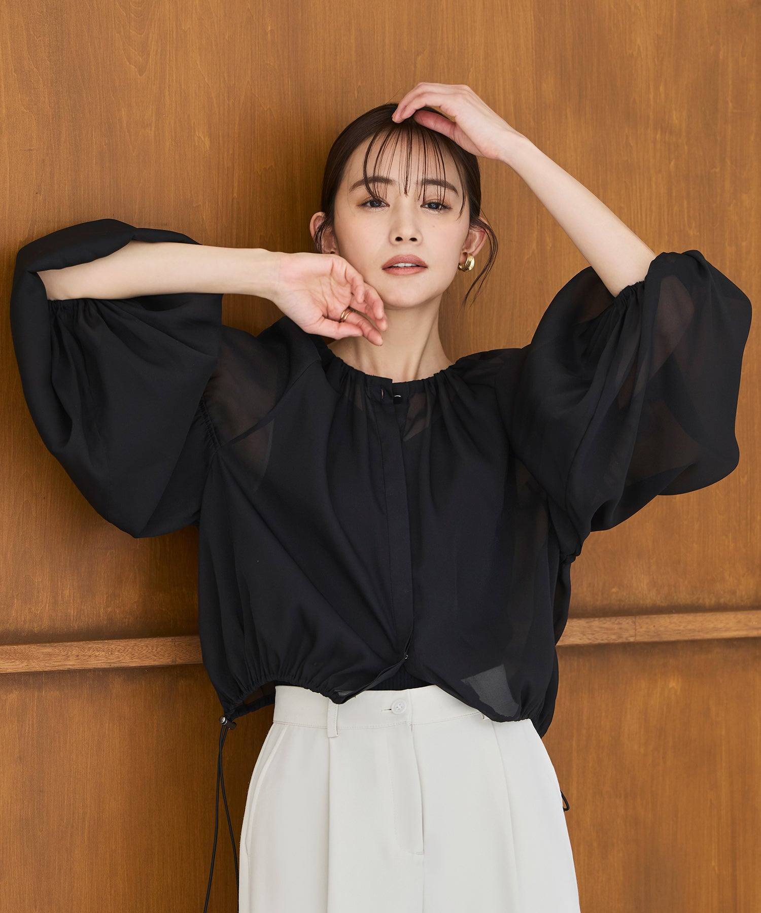 ルイルエブティック RUIRUE BOUTIQUE シアーボリュームブルゾン （ブラック） ブラック