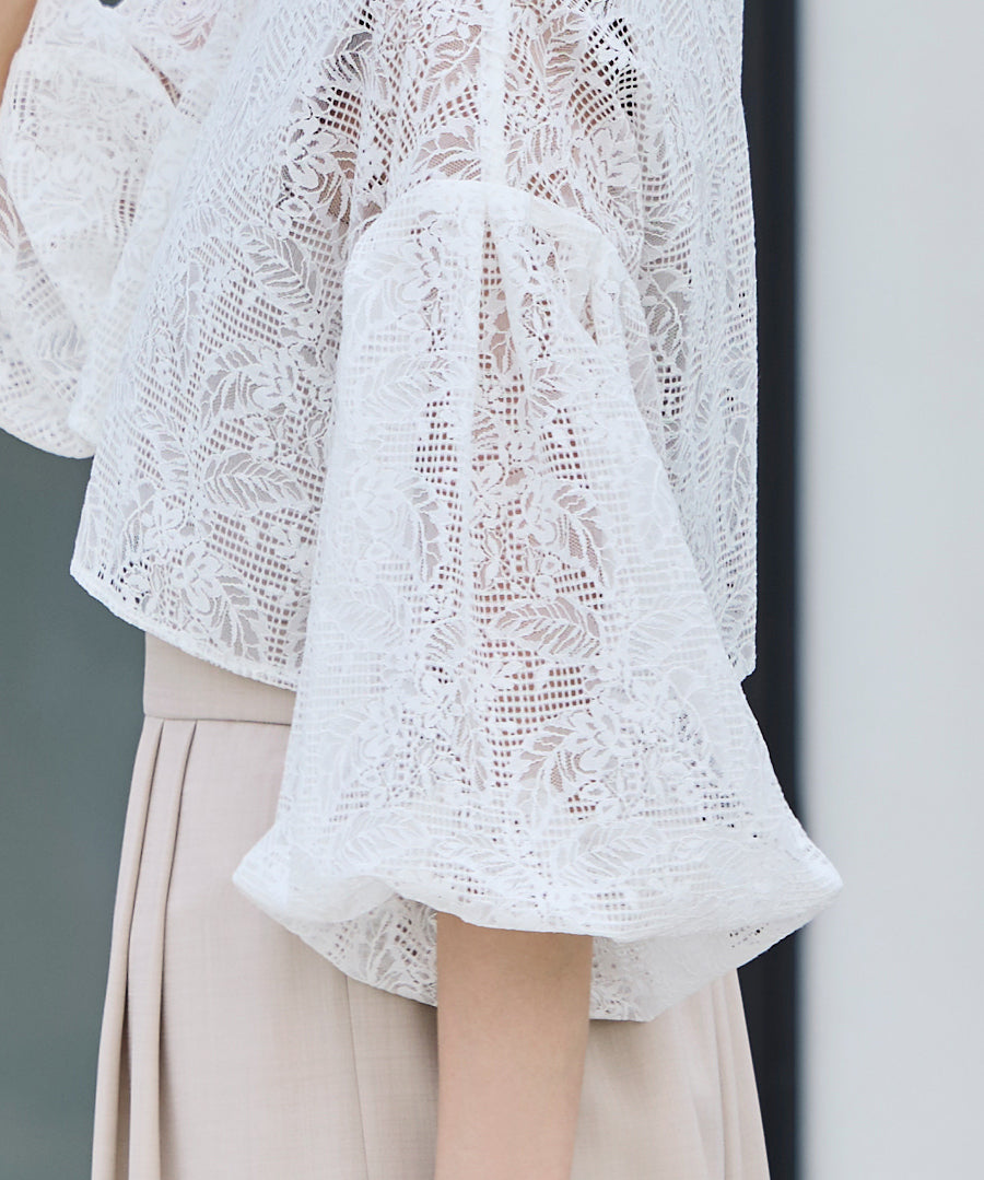 ルイルエブティック RUIRUE BOUTIQUE 洗える ｜ レース カーデ ＆ キーネック オールインワン セットアップ ｜ レディース おしゃれ きれいめ オフィスカジュアル 通勤服 夏コーデ パンツスーツ （ブラック） ブラック