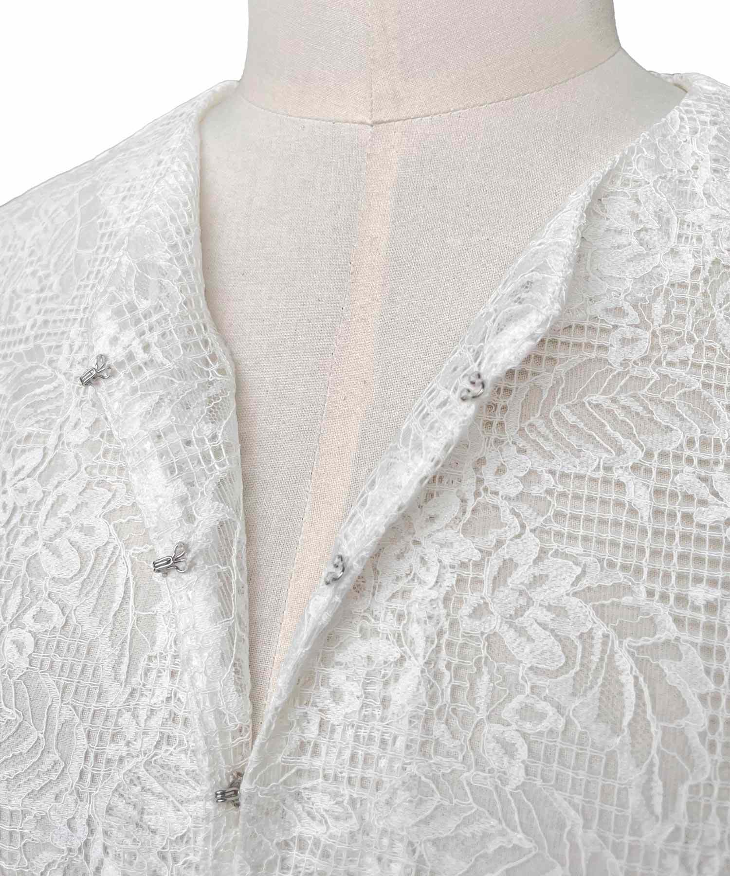 ルイルエブティック RUIRUE BOUTIQUE 洗える ｜ レース カーデ ＆ キーネック オールインワン セットアップ ｜ レディース おしゃれ きれいめ オフィスカジュアル 通勤服 夏コーデ パンツスーツ （ブラック） ブラック