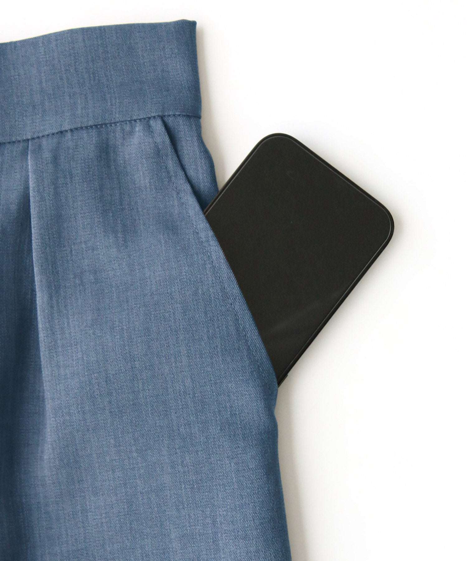 ルイルエブティック RUIRUE BOUTIQUE バックペプラムジレ＆テーパードパンツセットアップ （ブルー） ブルー