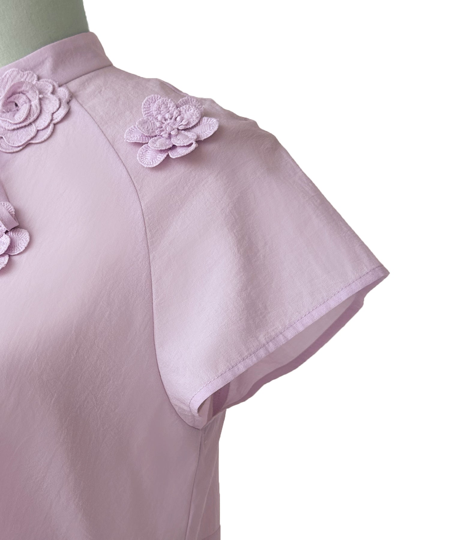 ルイルエブティック RUIRUE BOUTIQUE 【洗える】フラワーモチーフ シアーペプラムブラウス （ペールイエロー） ペールイエロー