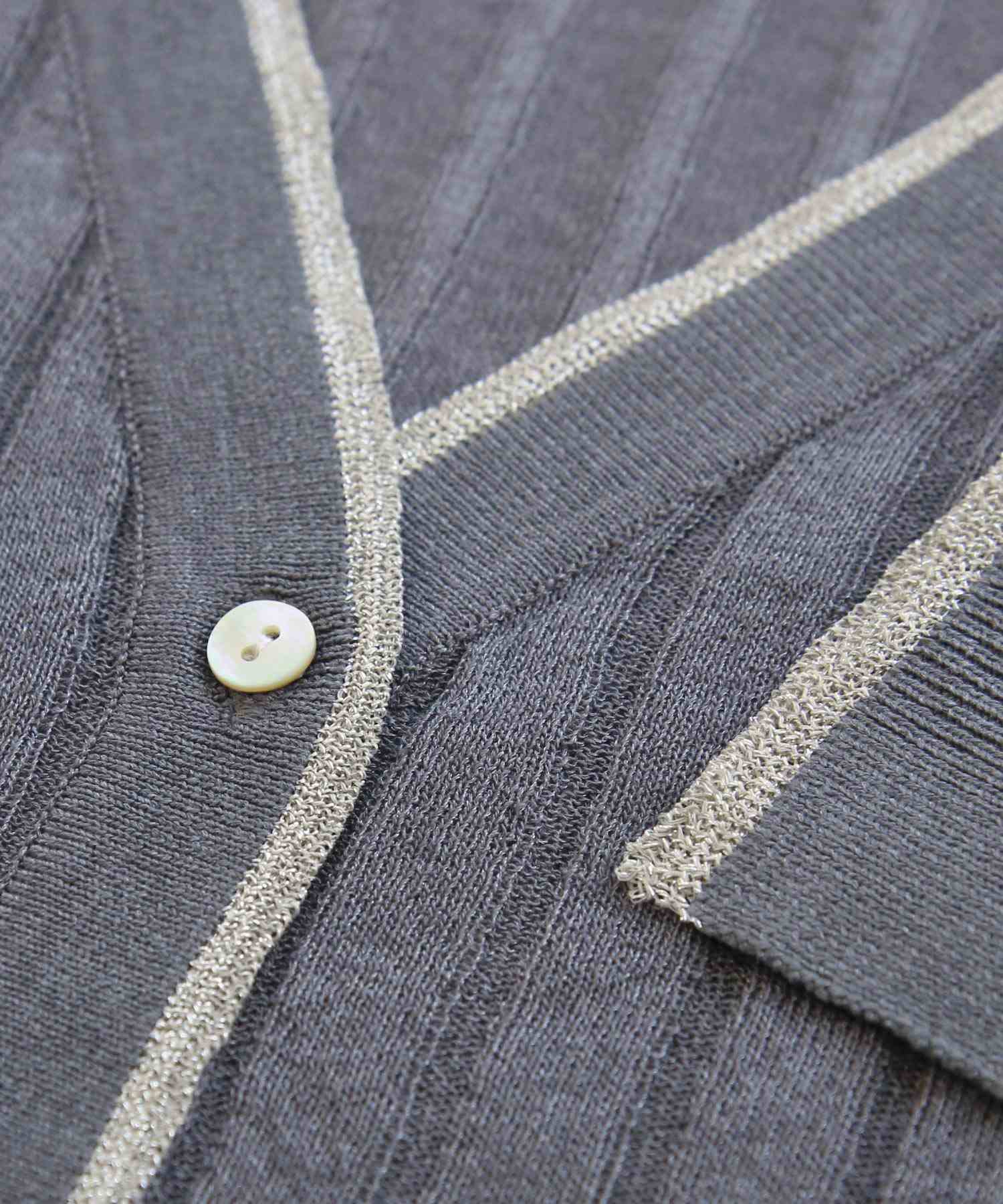 ルイルエブティック RUIRUE BOUTIQUE 洗える ストレッチ ｜ ラメ バイカラー シアー リブ カーデ ｜ レディース きれいめ 長袖 オフィスカジュアル 通勤服 サマーニット ニットトップス リブニット カーディガン （ホワイト） ホワイト