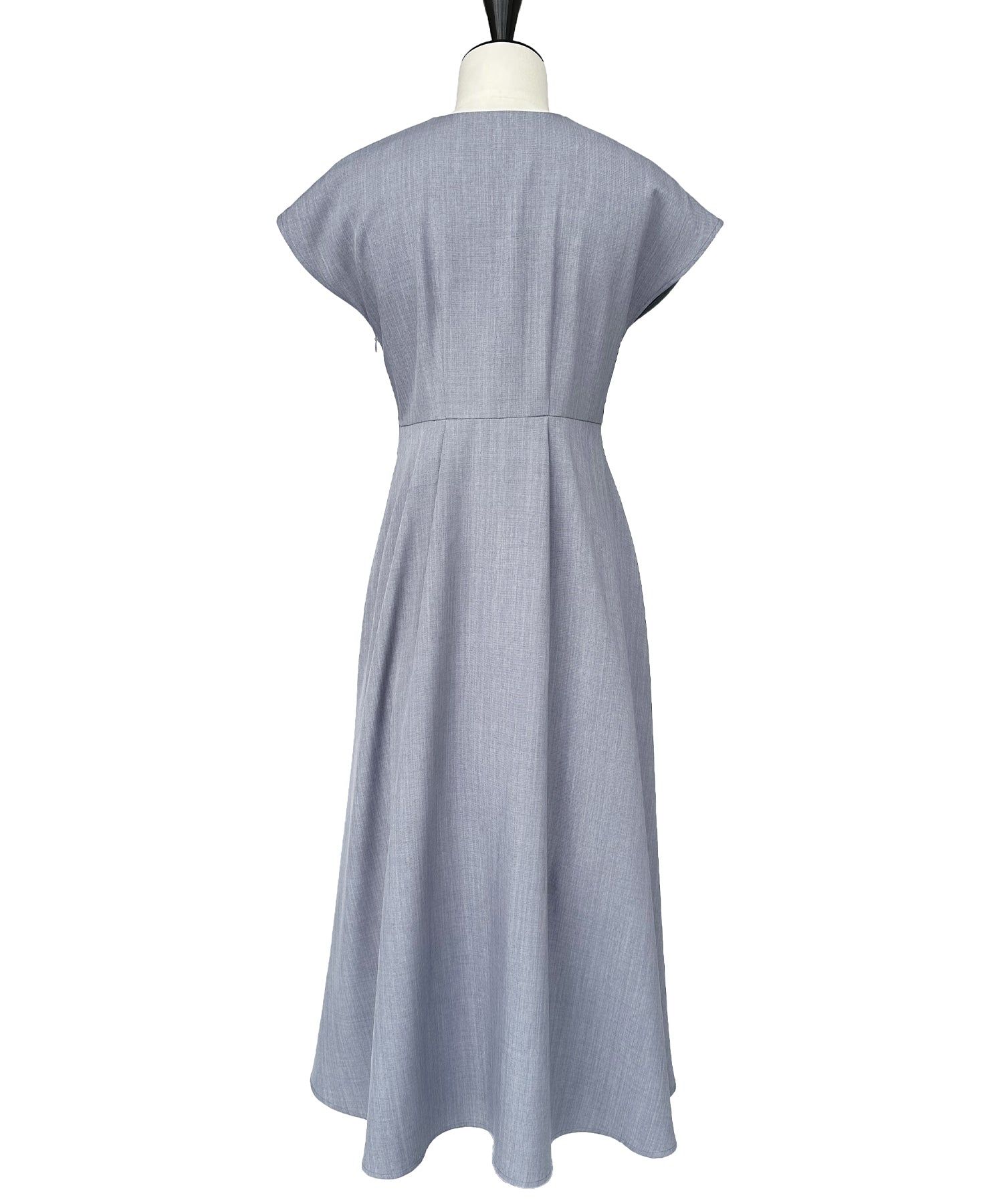 ルイルエブティック RUIRUE BOUTIQUE 【洗える】アシメタック フレアロングワンピース （ブラック） ブラック