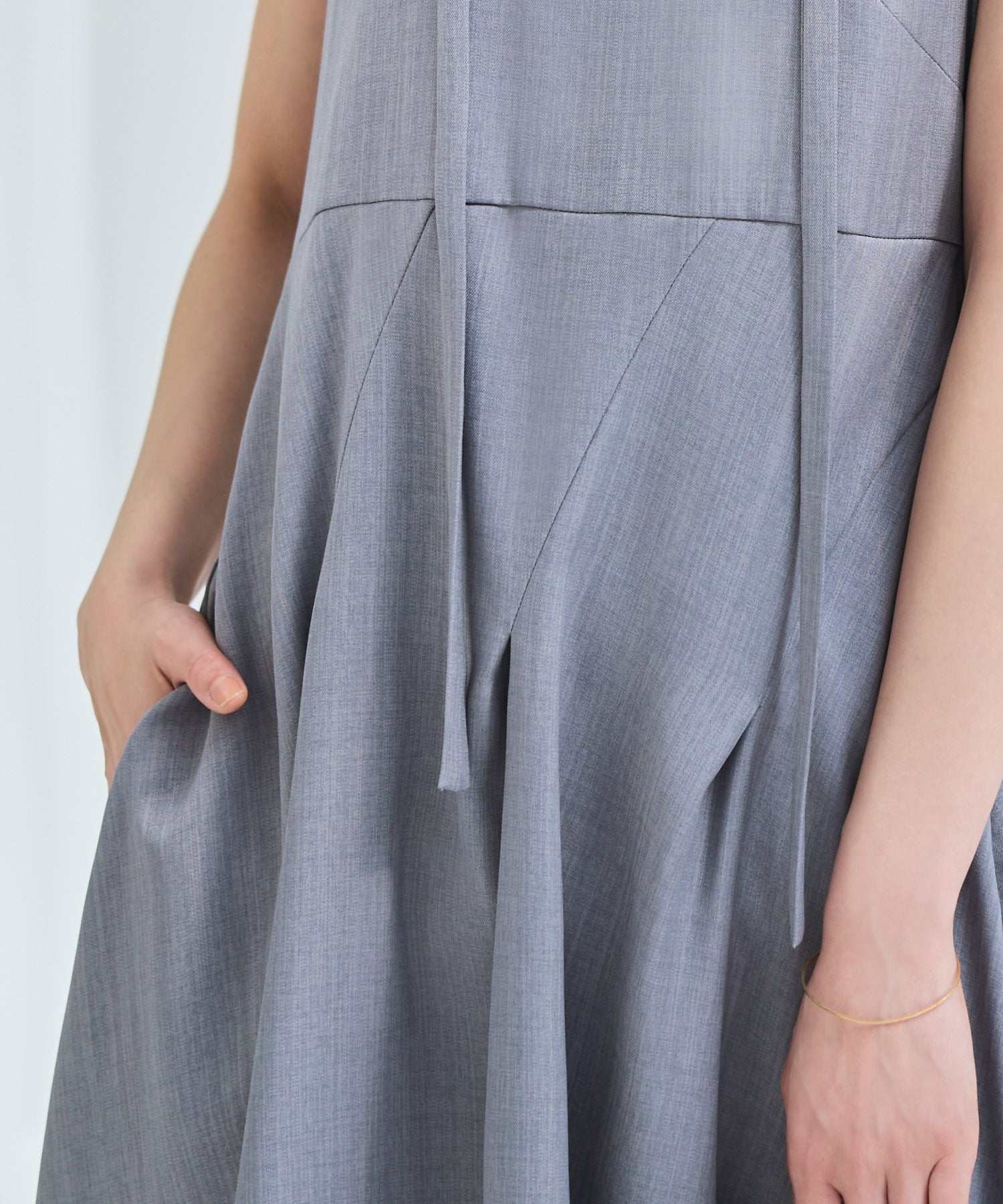 ルイルエブティック RUIRUE BOUTIQUE 【洗える】アシメタック フレアロングワンピース （ブラック） ブラック