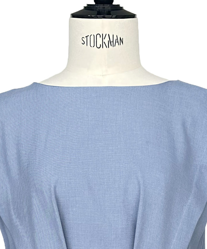 ルイルエブティック RUIRUE BOUTIQUE バックリボンコクーンワンピ （ブルーグレー） ブルーグレー