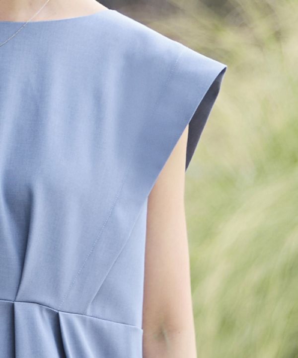 ルイルエブティック RUIRUE BOUTIQUE バックリボンコクーンワンピ （ブルーグレー） ブルーグレー