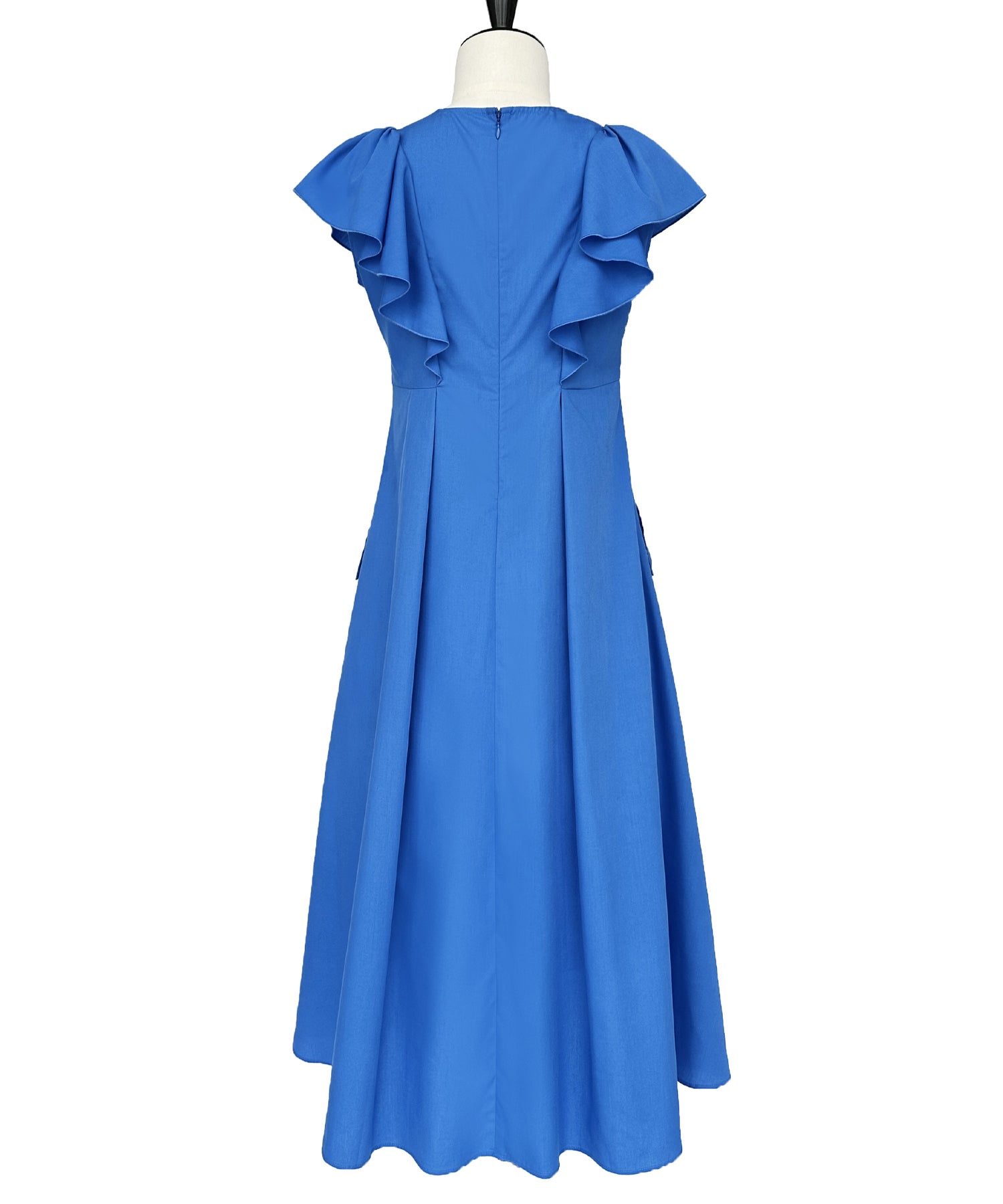 ルイルエブティック RUIRUE BOUTIQUE 洗える ｜ フロー ラッフル ワンピース ｜ レディース おしゃれ きれいめ リゾート 休日コーデ 二の腕カバー フレンチスリーブ フレア リゾートワンピ （ブラック） ブラック