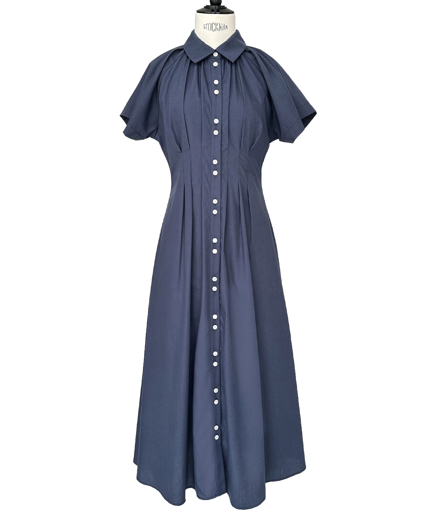 ルイルエブティック RUIRUE BOUTIQUE 洗える ｜ タック ＆ フレア ロング シャツワンピース ｜ レディース おしゃれ きれいめ オフィスカジュアル 通勤服 休日コーデ シャツワンピ ワンピース （グレージュ） グレージュ