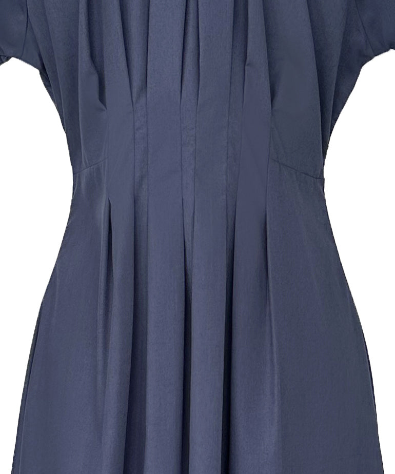 ルイルエブティック RUIRUE BOUTIQUE 洗える ｜ タック ＆ フレア ロング シャツワンピース ｜ レディース おしゃれ きれいめ オフィスカジュアル 通勤服 休日コーデ シャツワンピ ワンピース （グレージュ） グレージュ