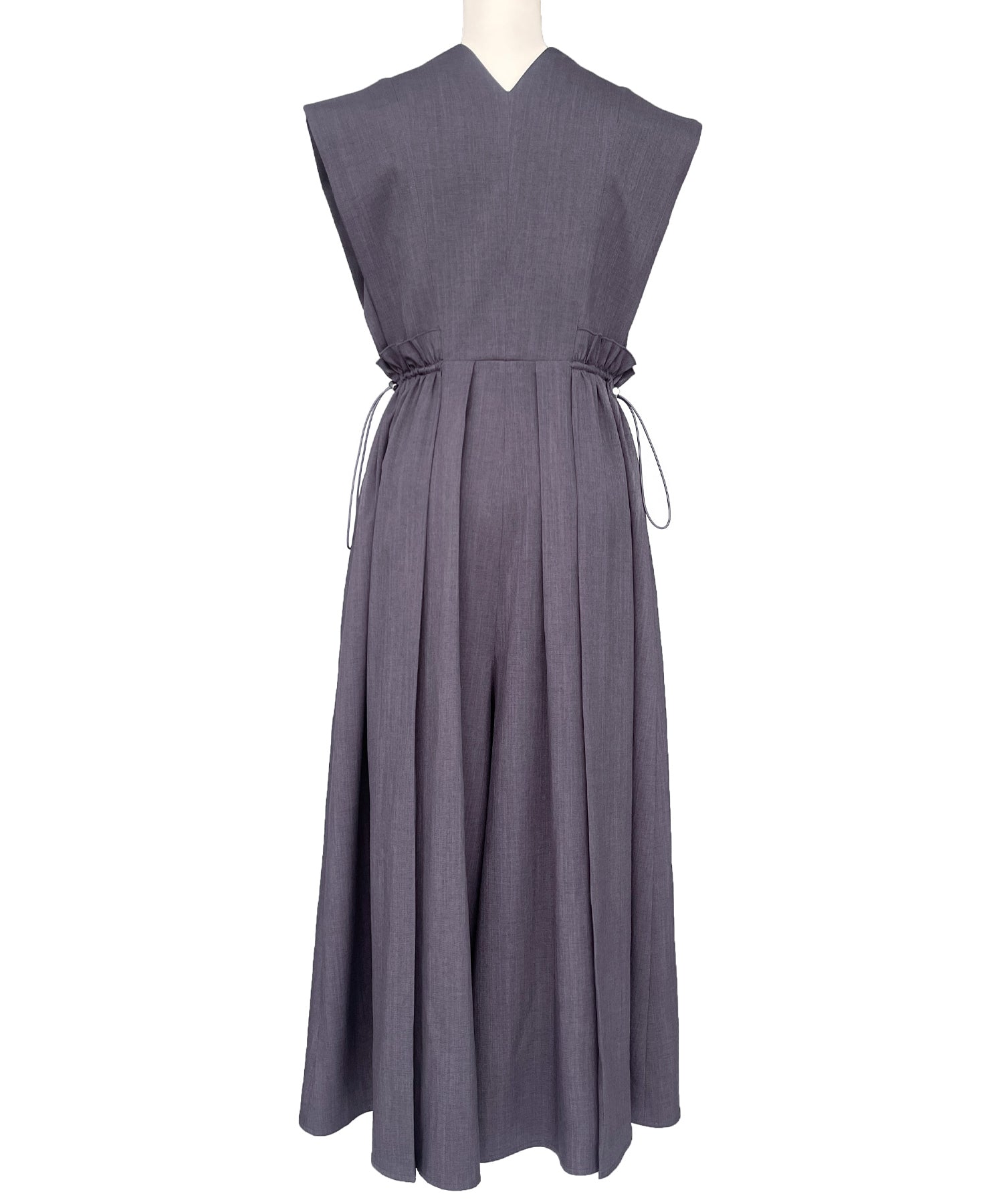 ルイルエブティック RUIRUE BOUTIQUE ウエストドロストワイドオールインワン （グレーネイビー） グレーネイビー