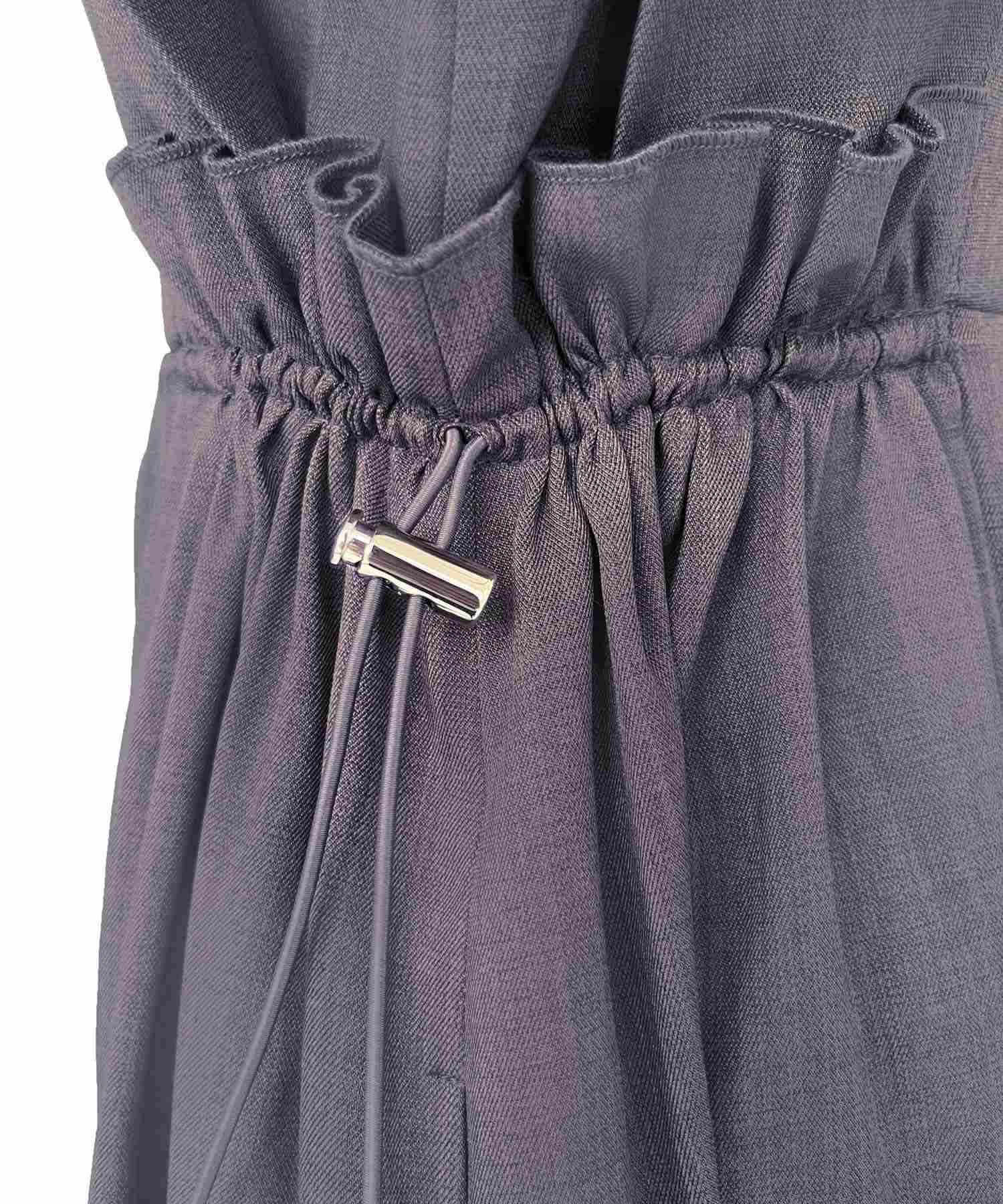 ルイルエブティック RUIRUE BOUTIQUE ウエストドロストワイドオールインワン （グレーネイビー） グレーネイビー