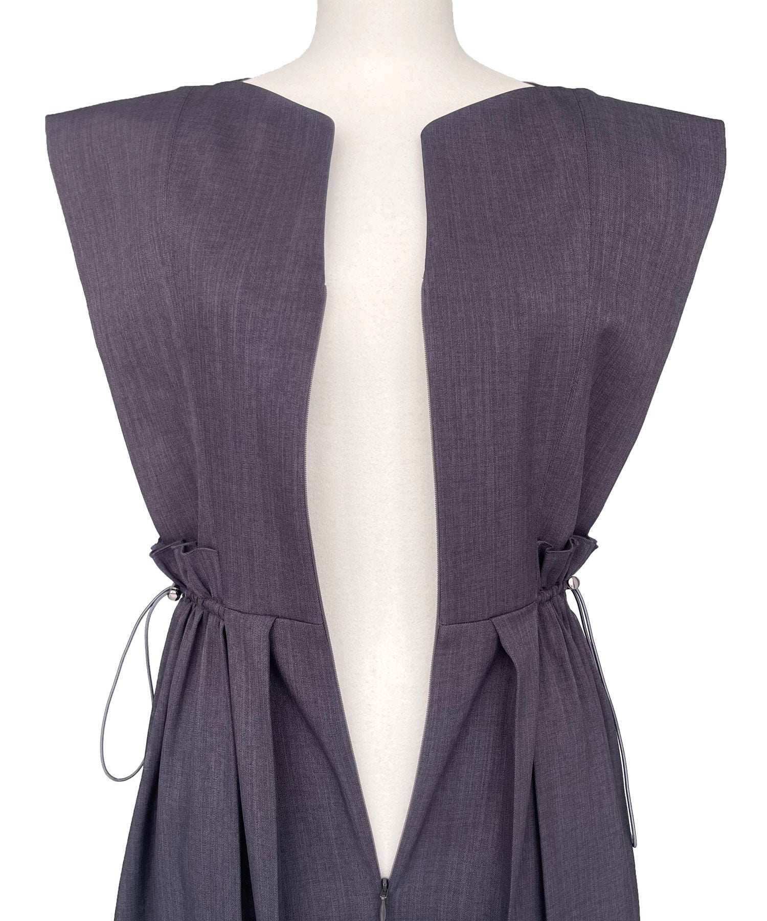 ルイルエブティック RUIRUE BOUTIQUE ウエストドロストワイドオールインワン （グレーネイビー） グレーネイビー