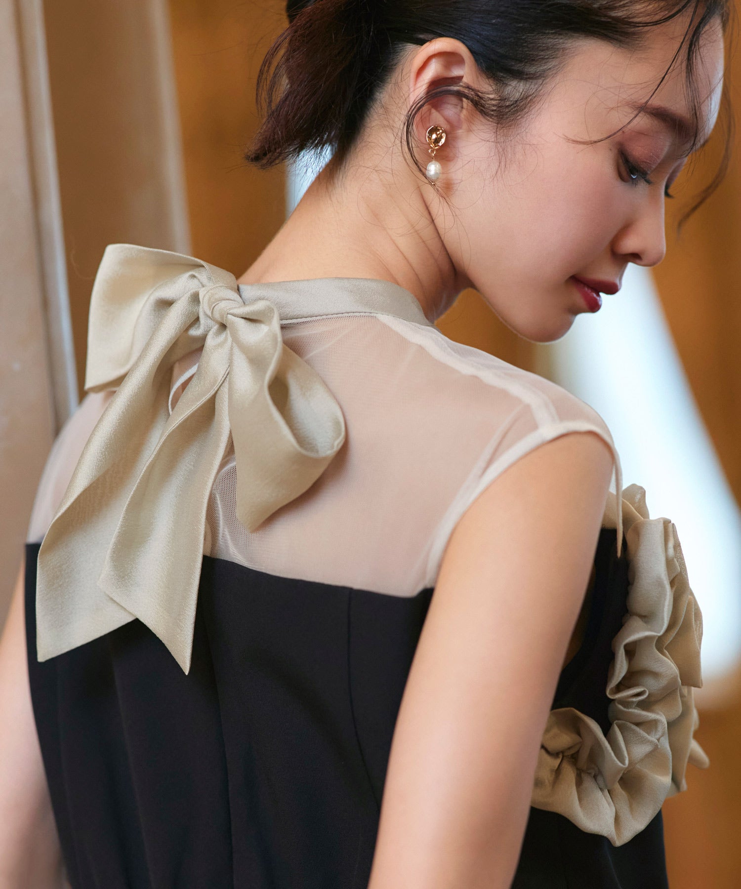 ルイルエブティック RUIRUE BOUTIQUE オケージョンドレス 結婚式 ストレッチ ｜ ボレロ ＆ フリル ワンピ セットアップ ｜ 二次会 披露宴 美脚 ワンピース オケージョン お呼ばれ パーティードレス （ブラック） ブラック