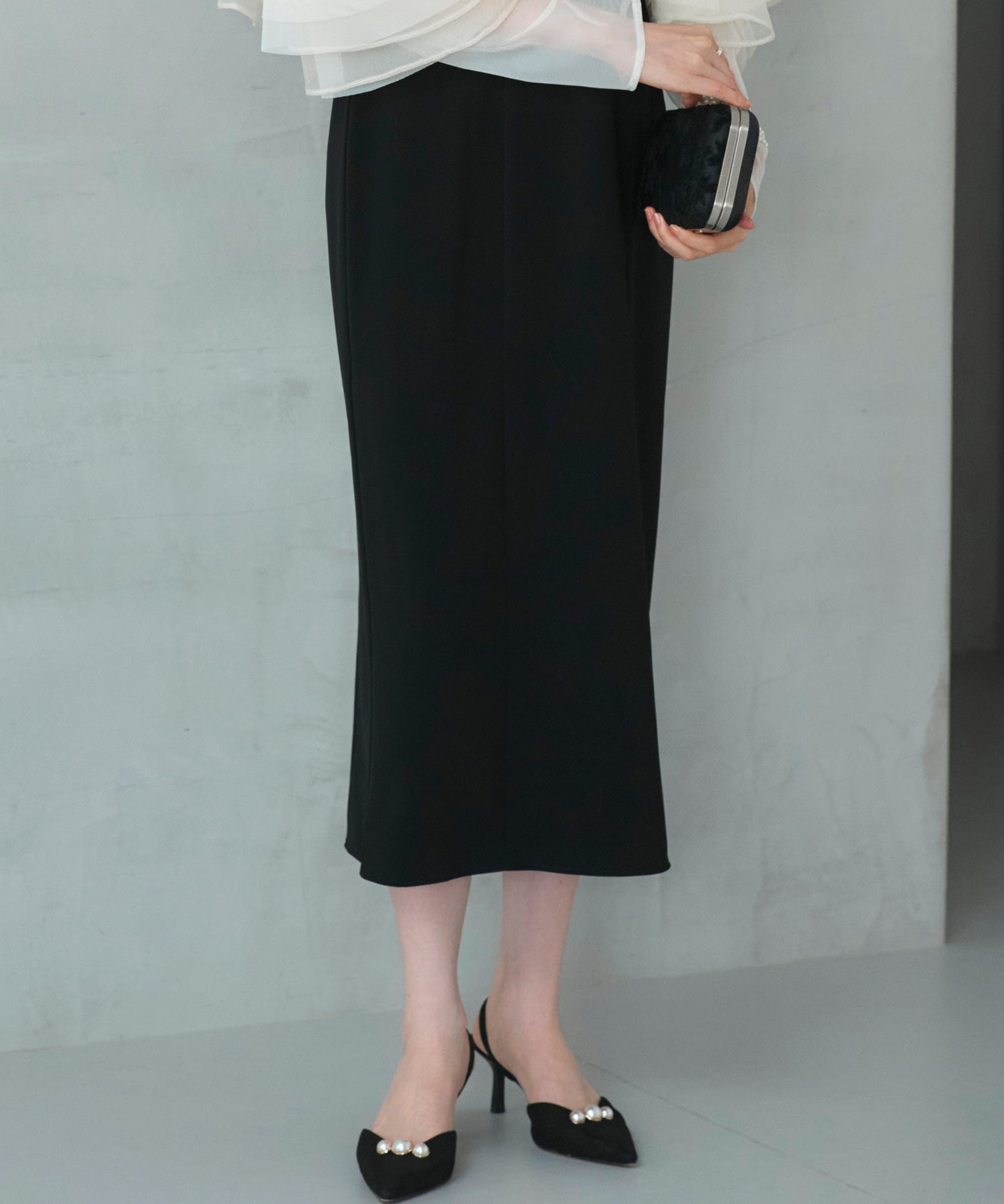 ルイルエブティック RUIRUE BOUTIQUE オケージョンドレス 結婚式 ストレッチ ｜ ボリューム フリルスリーブ タイトワンピース ドレス ｜ 二次会 披露宴 美脚 ワンピース オケージョン お呼ばれ パーティードレス （ブラック×ベージュ） ブラック×ベージュ