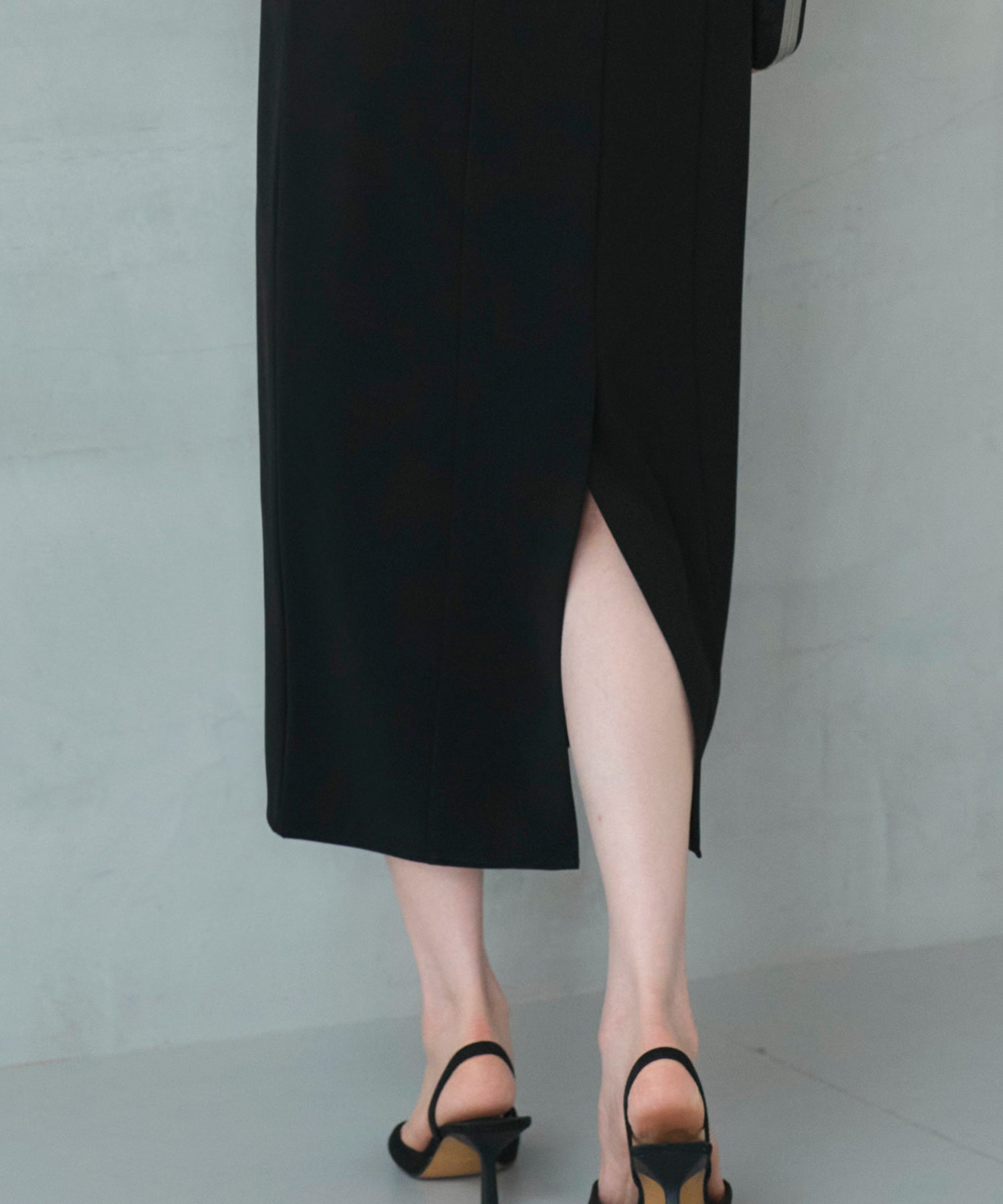 ルイルエブティック RUIRUE BOUTIQUE オケージョンドレス 結婚式 ストレッチ ｜ ボリューム フリルスリーブ タイトワンピース ドレス ｜ 二次会 披露宴 美脚 ワンピース オケージョン お呼ばれ パーティードレス （ブラック×ベージュ） ブラック×ベージュ