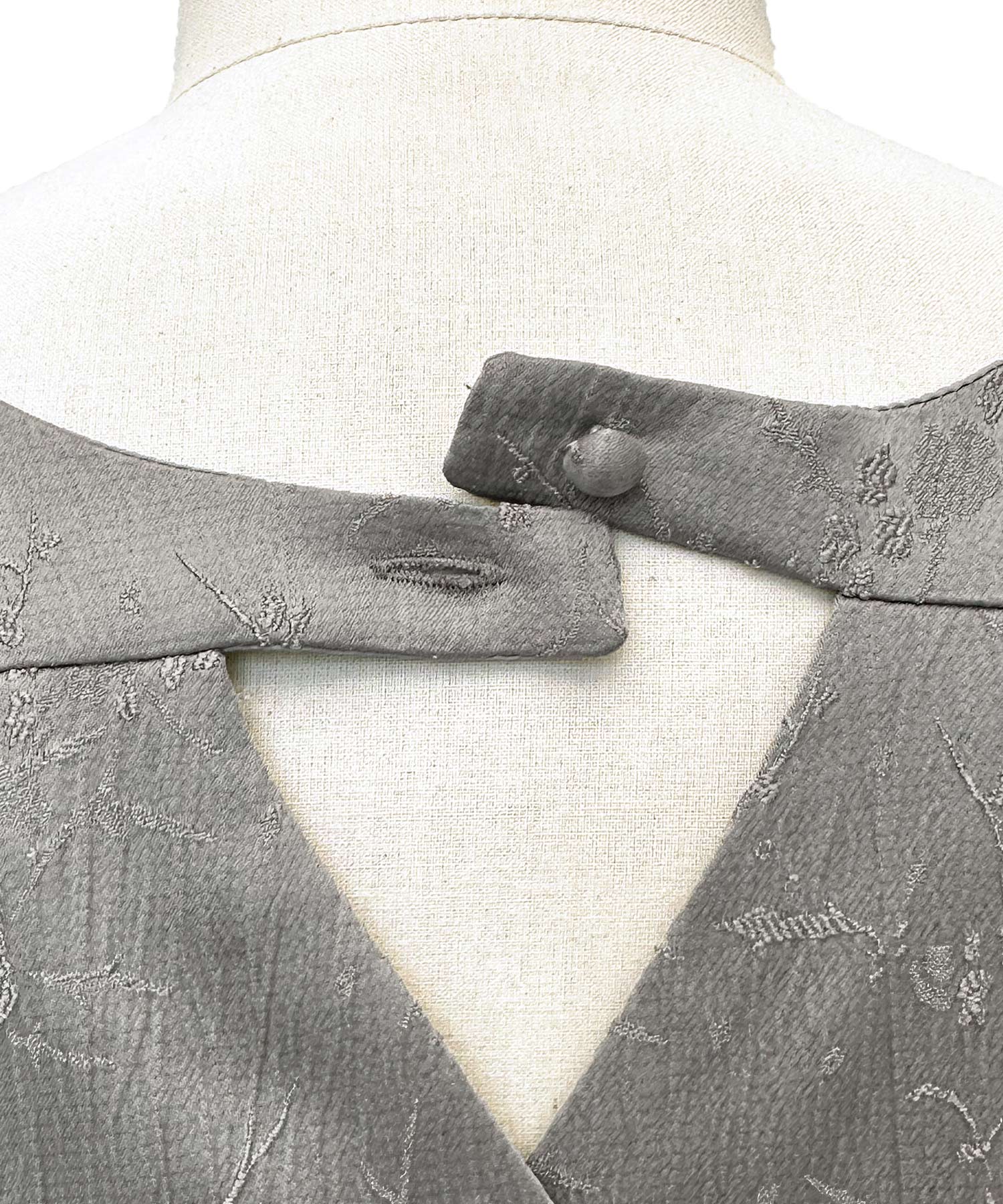 ルイルエブティック RUIRUE BOUTIQUE オケージョンドレス 結婚式 前後2WAY 洗える ｜ ジャカード タック フレアトップス ＆ テーパードパンツ ドレス ( チュールつけ袖 付き ) ｜ パンツドレス 美脚効果 （スモークグリーン） スモークグリーン